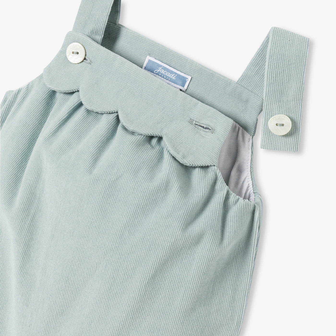 Baby girl velvet overalls