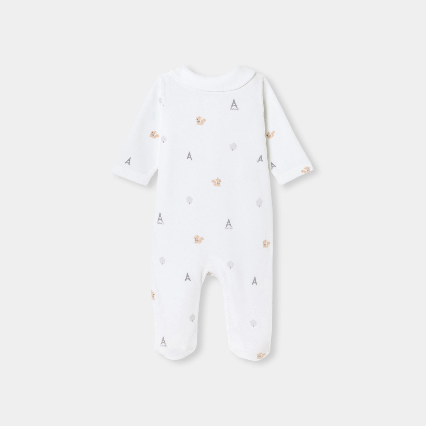 Baby boy pyjamas in printed velvet