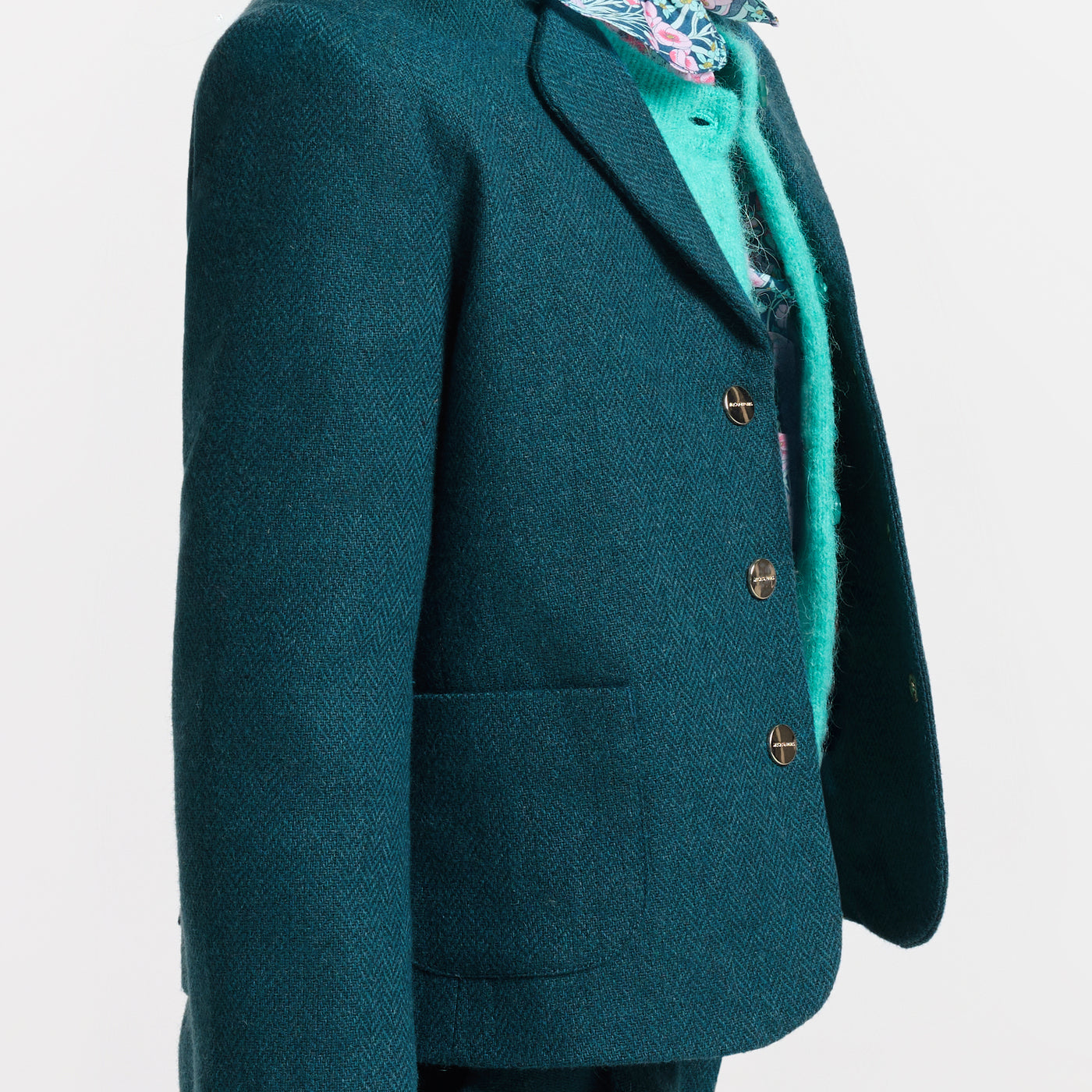 Girl herringbone blazer