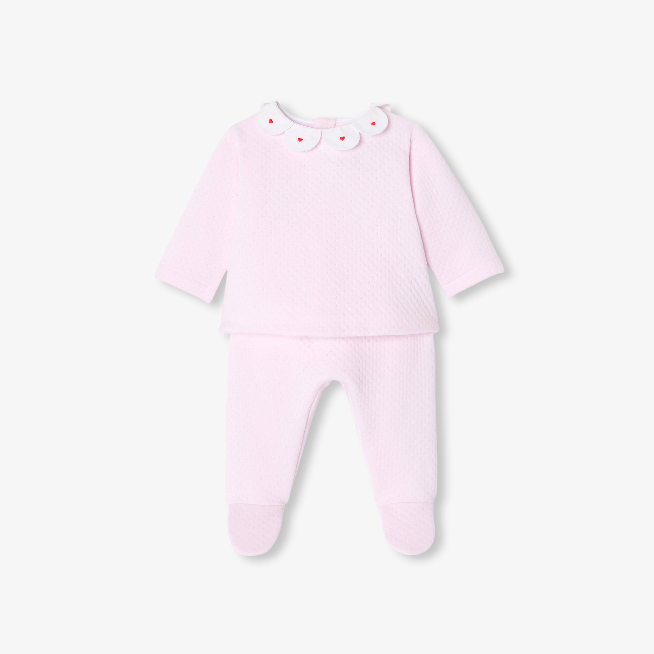 Baby girl comfort set in double sided jersey