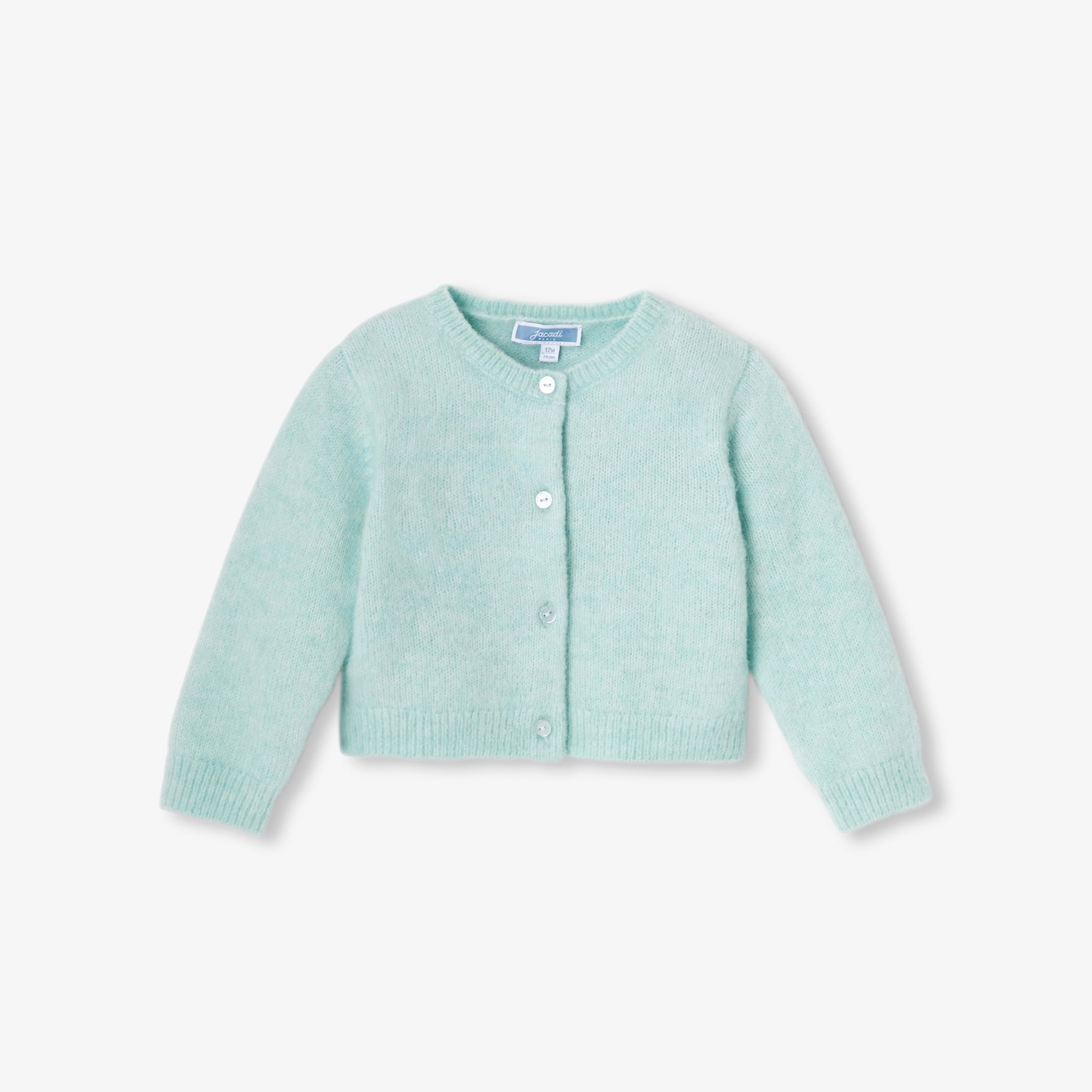 Baby girl cardigan in wool and alpaca