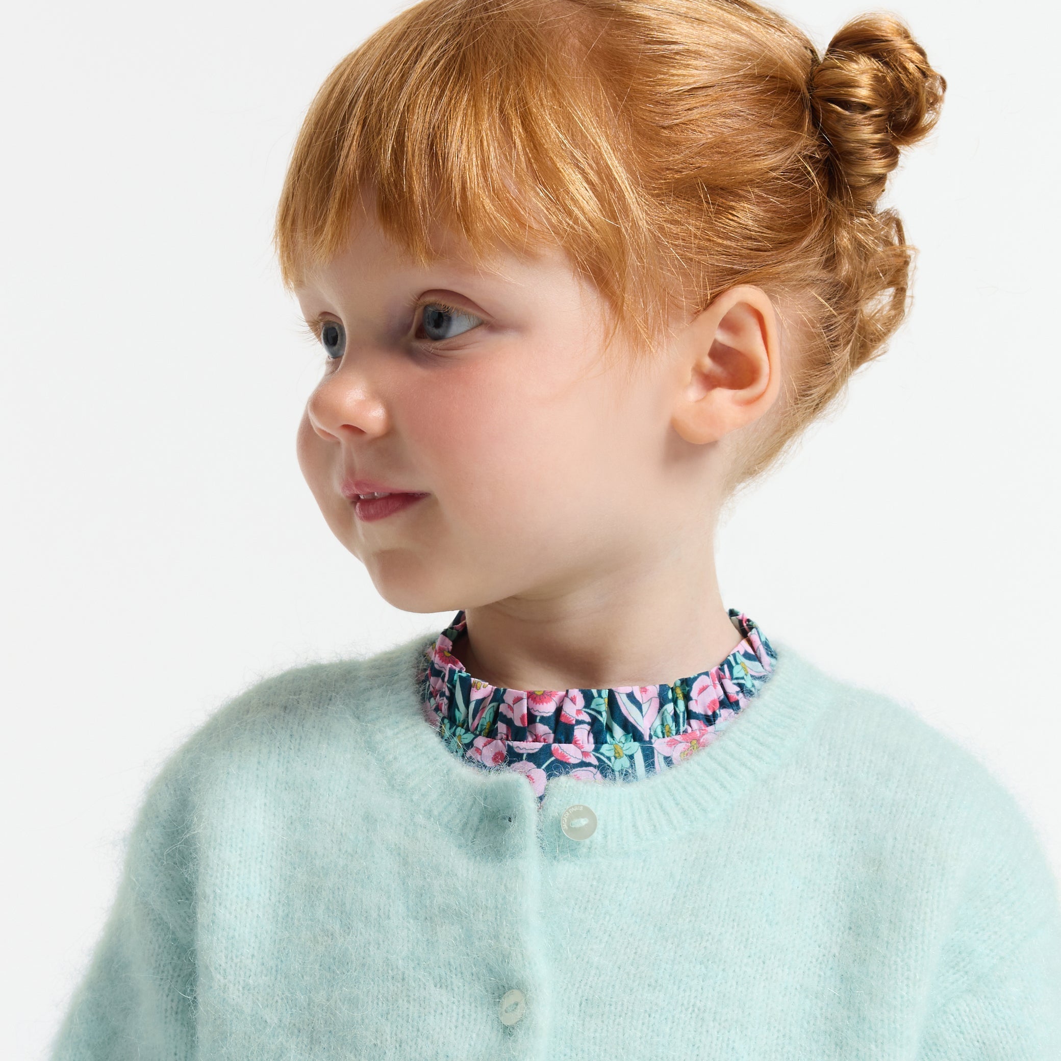 Baby girl cardigan in wool and alpaca