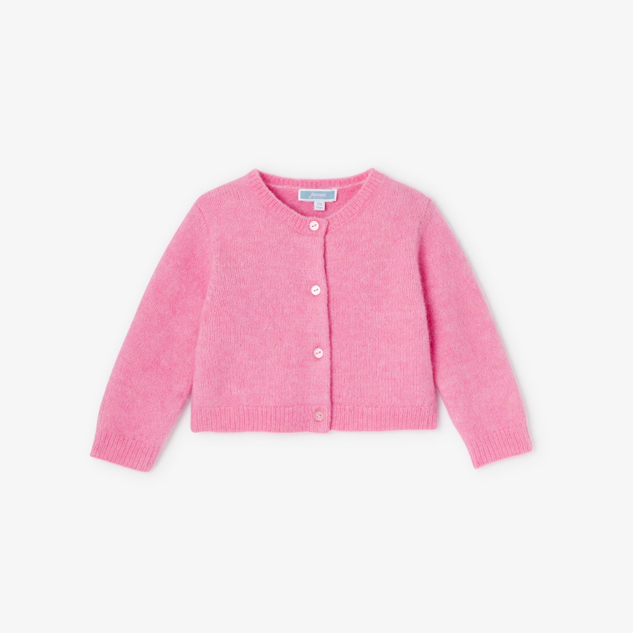 Baby girl cardigan in wool and alpaca