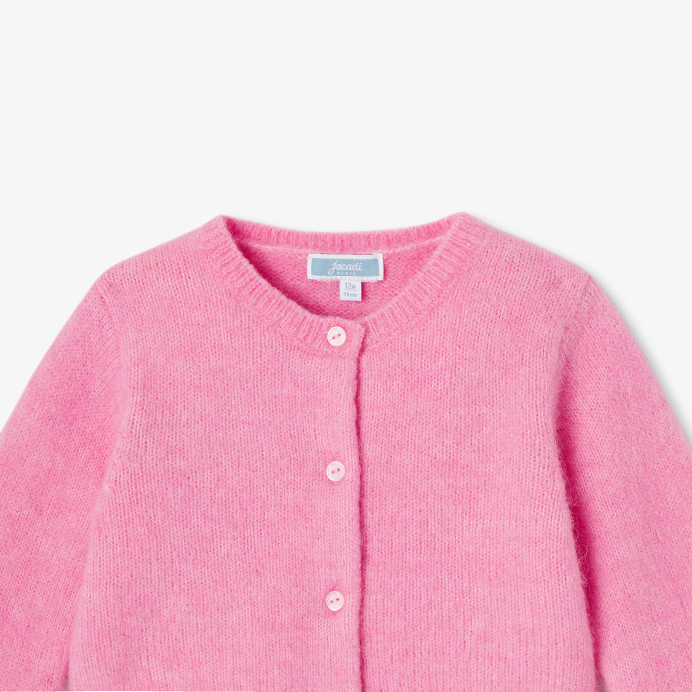 Baby girl cardigan in wool and alpaca