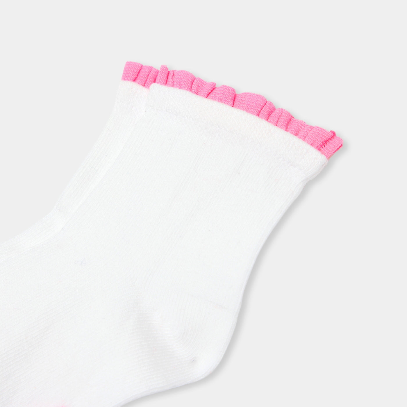 Girl socks with contrasting ruffle