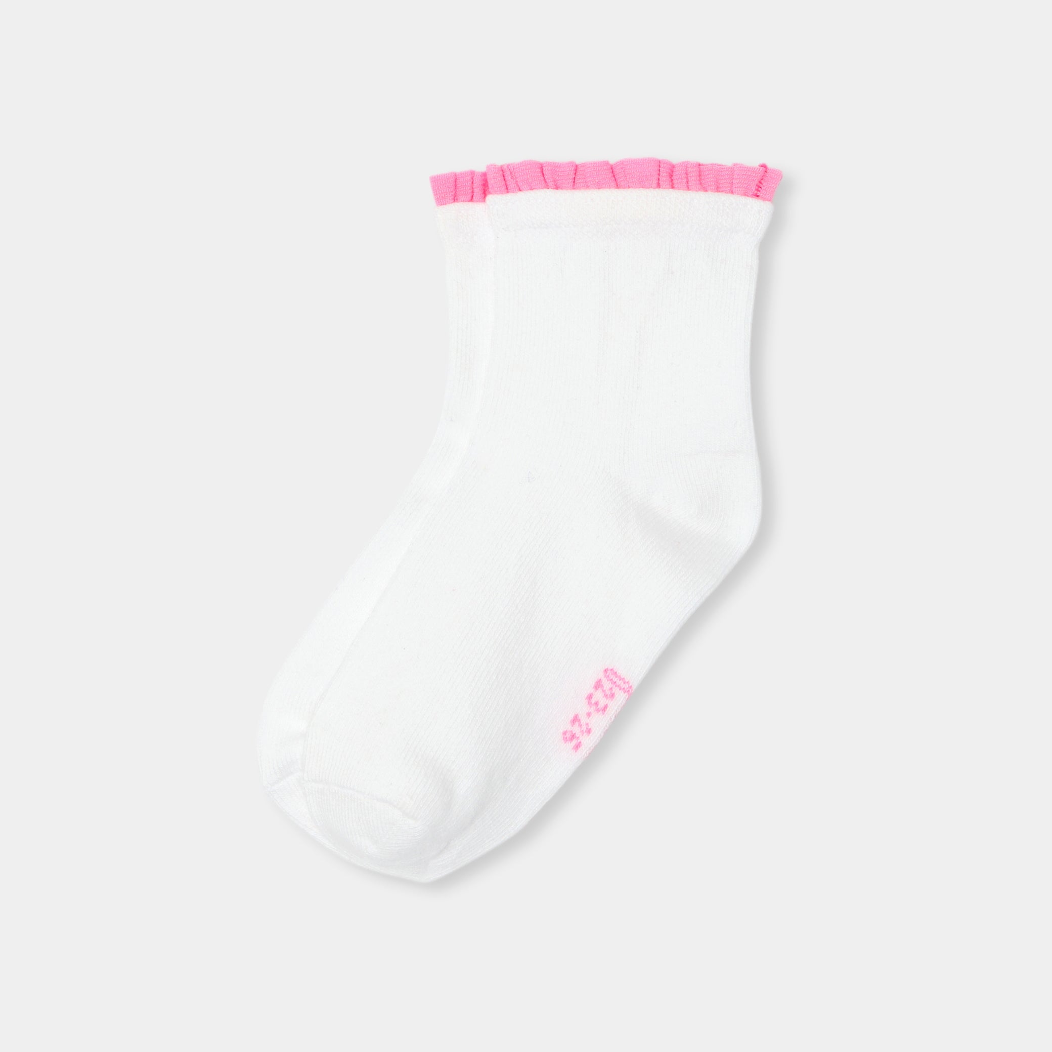 Girl socks with contrasting ruffle