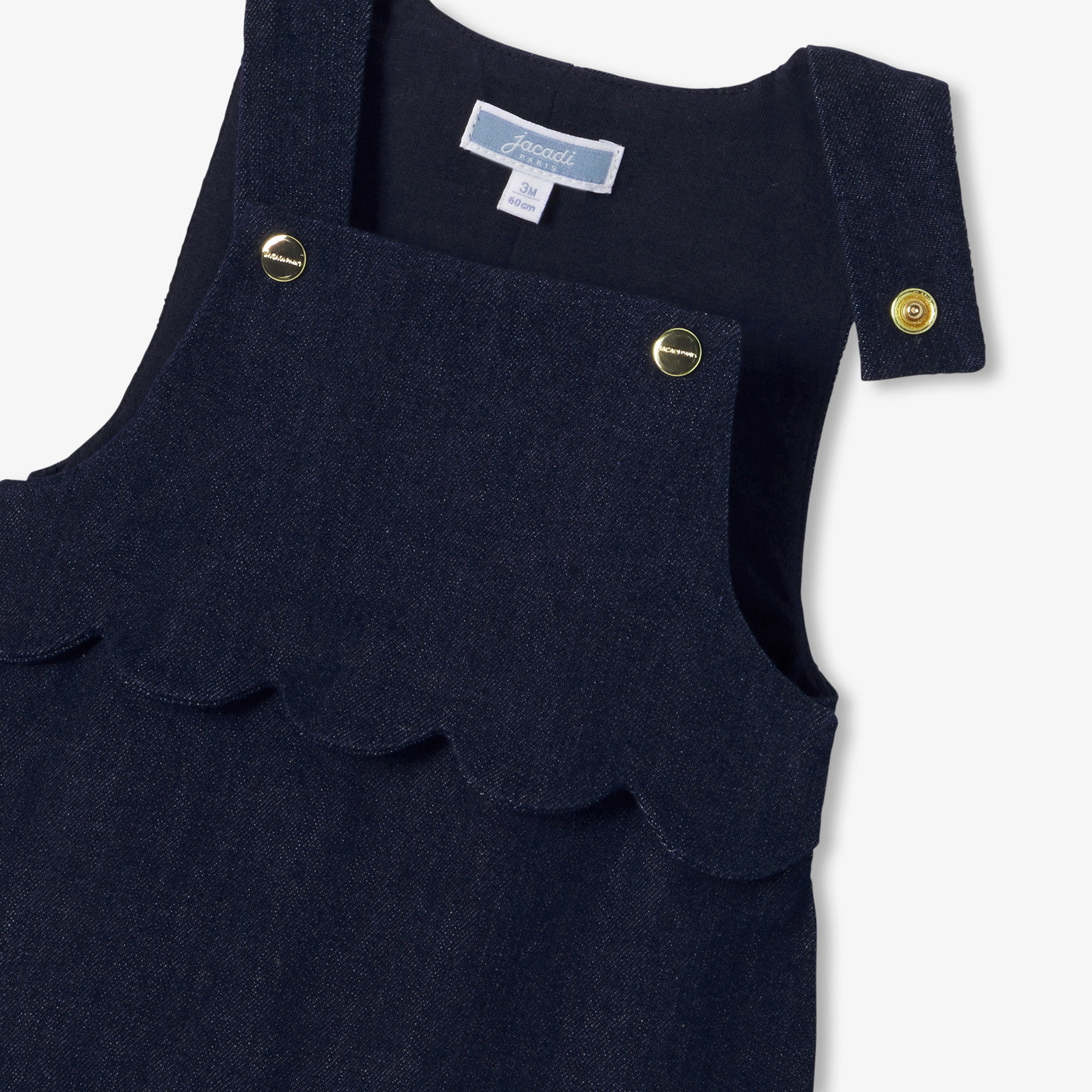 Baby girl dungarees in soft denim