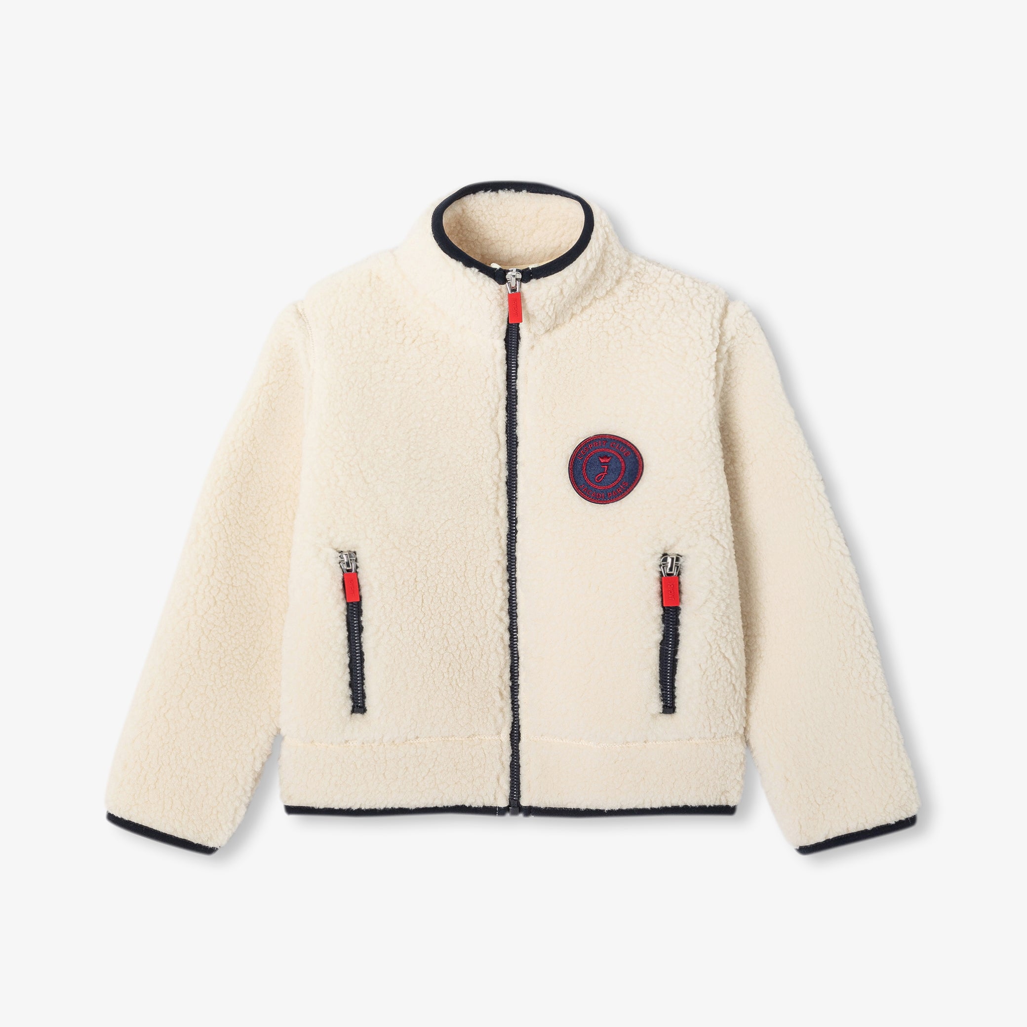 Boy bi-material cardigan