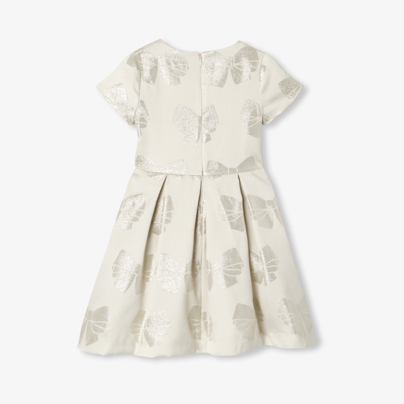 Girl dress jacquard bow
