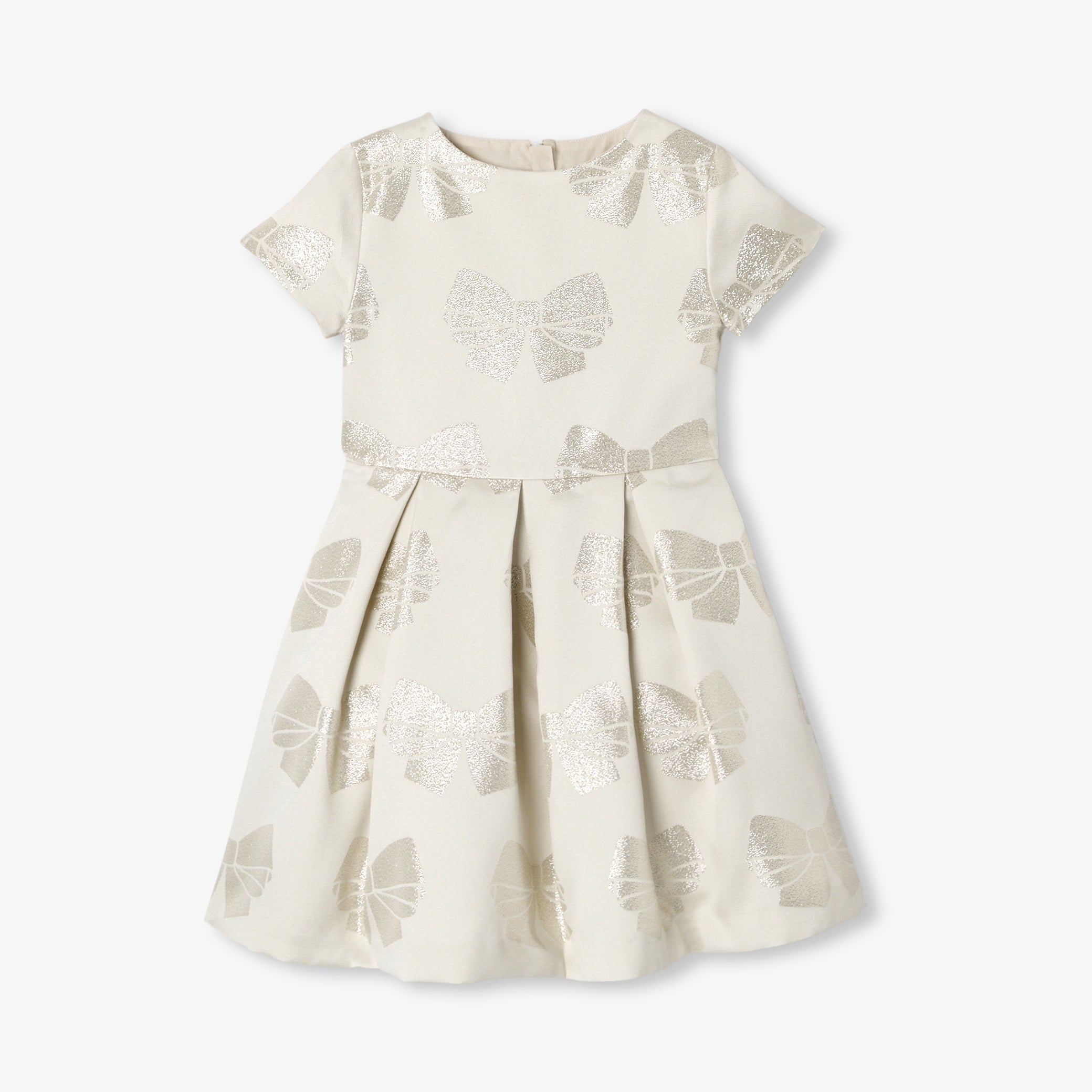 Girl dress jacquard bow