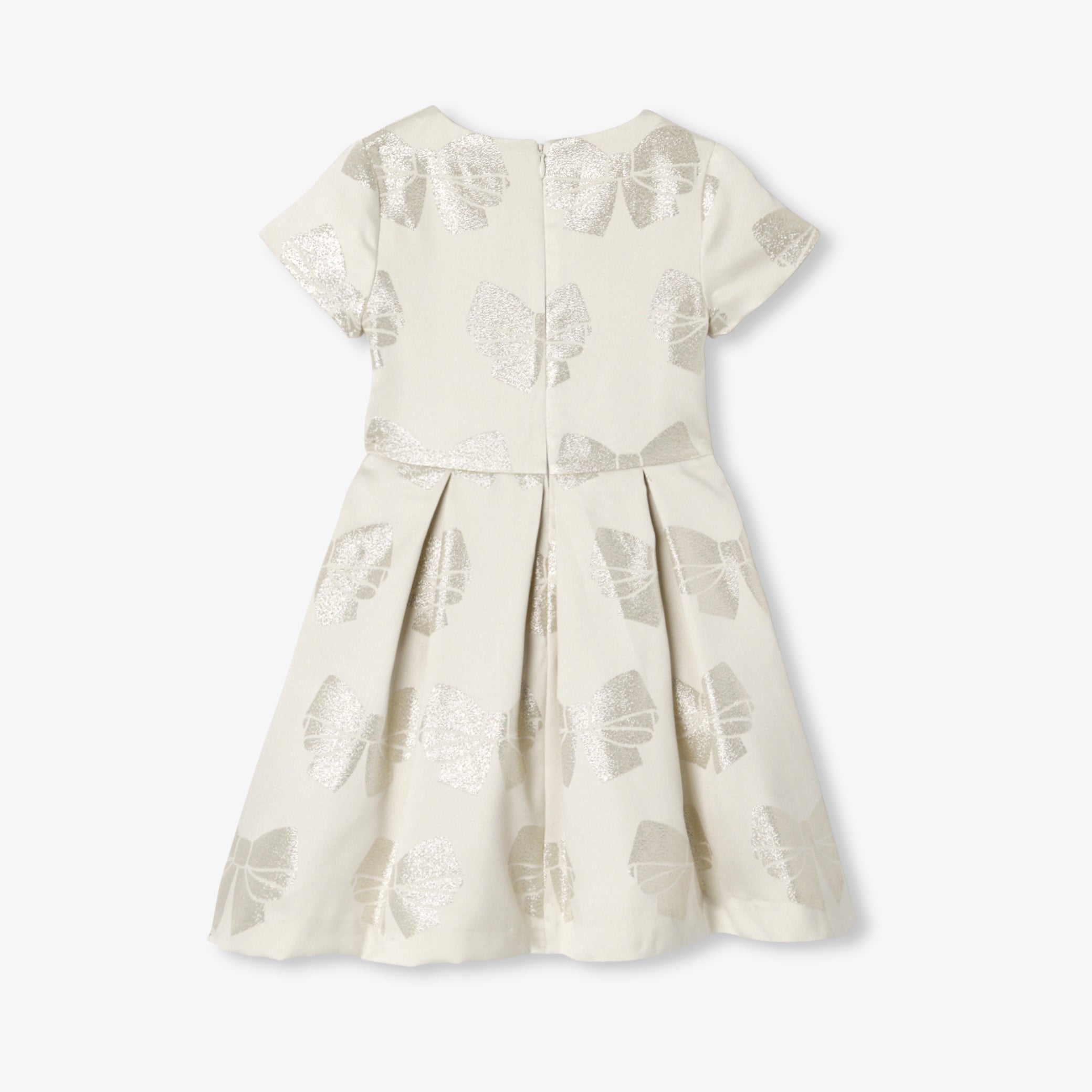 Girl dress jacquard bow