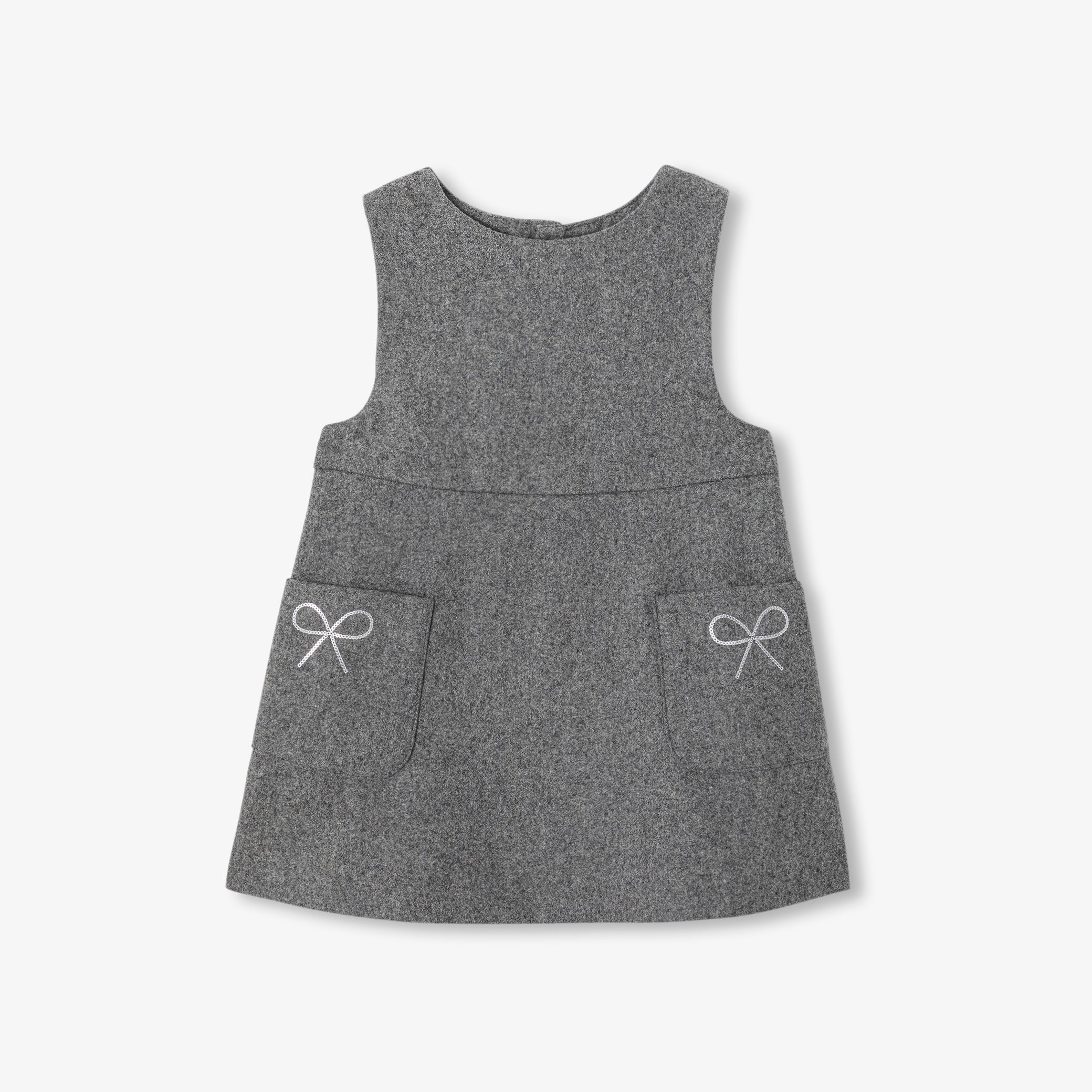 Baby girl flannel pinafore dress