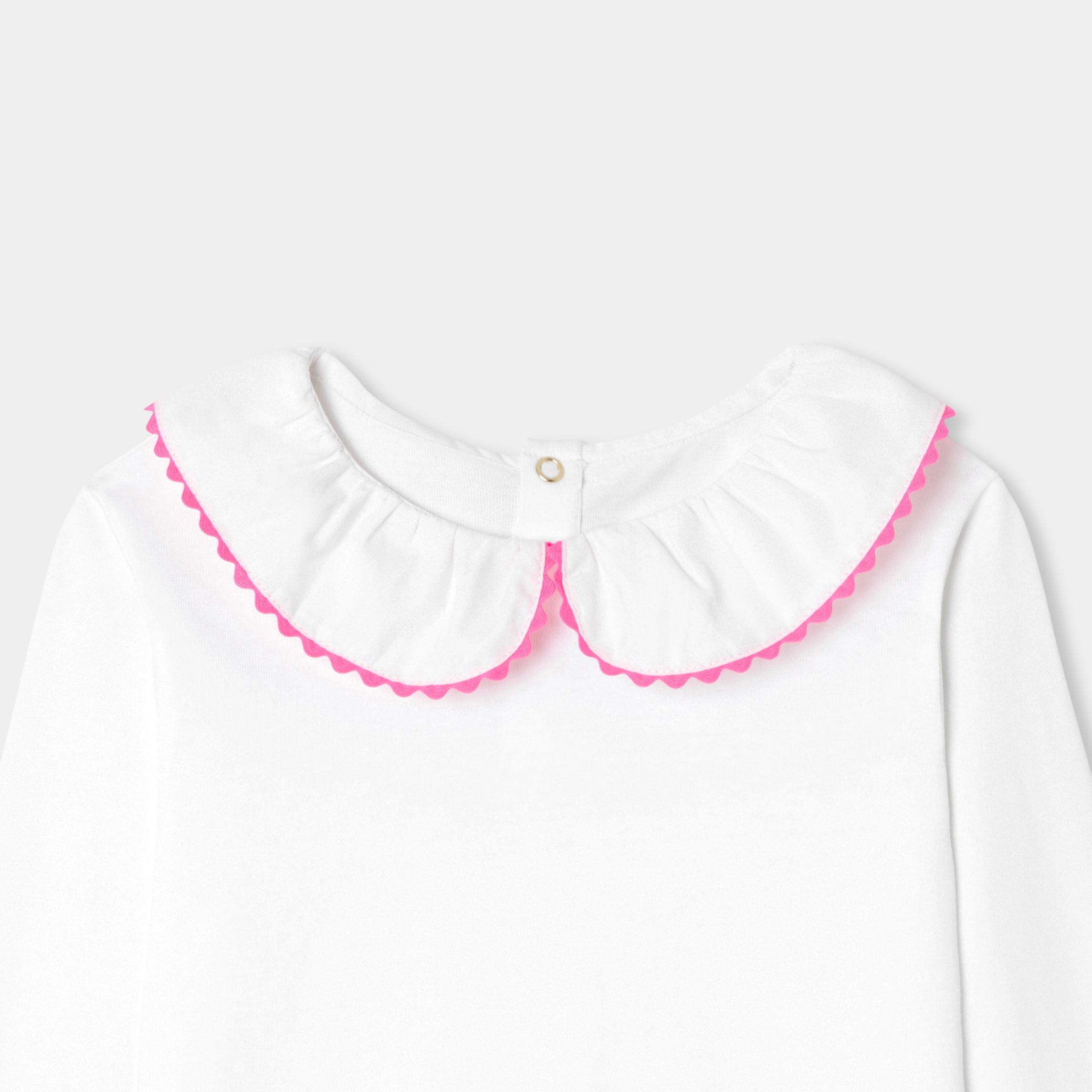 Girl t-shirt with fancy collar