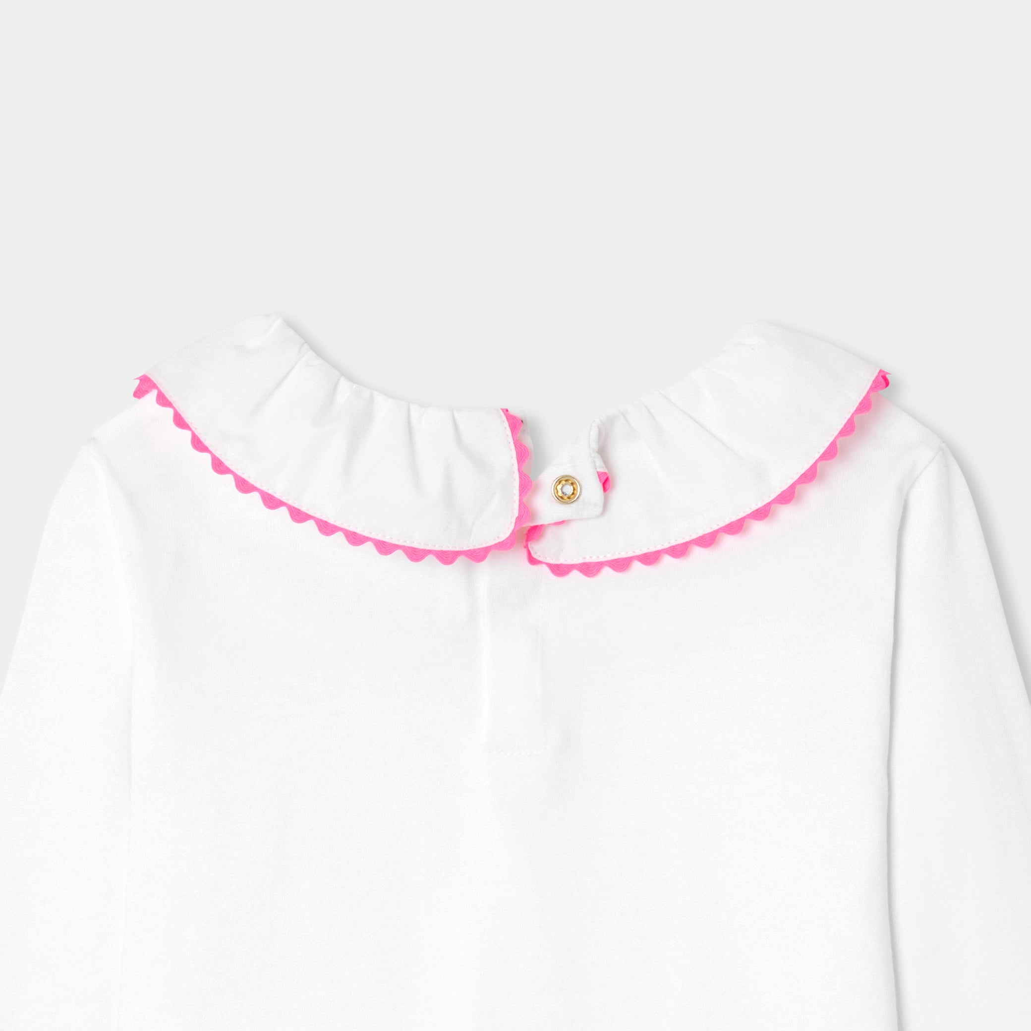 Girl t-shirt with fancy collar