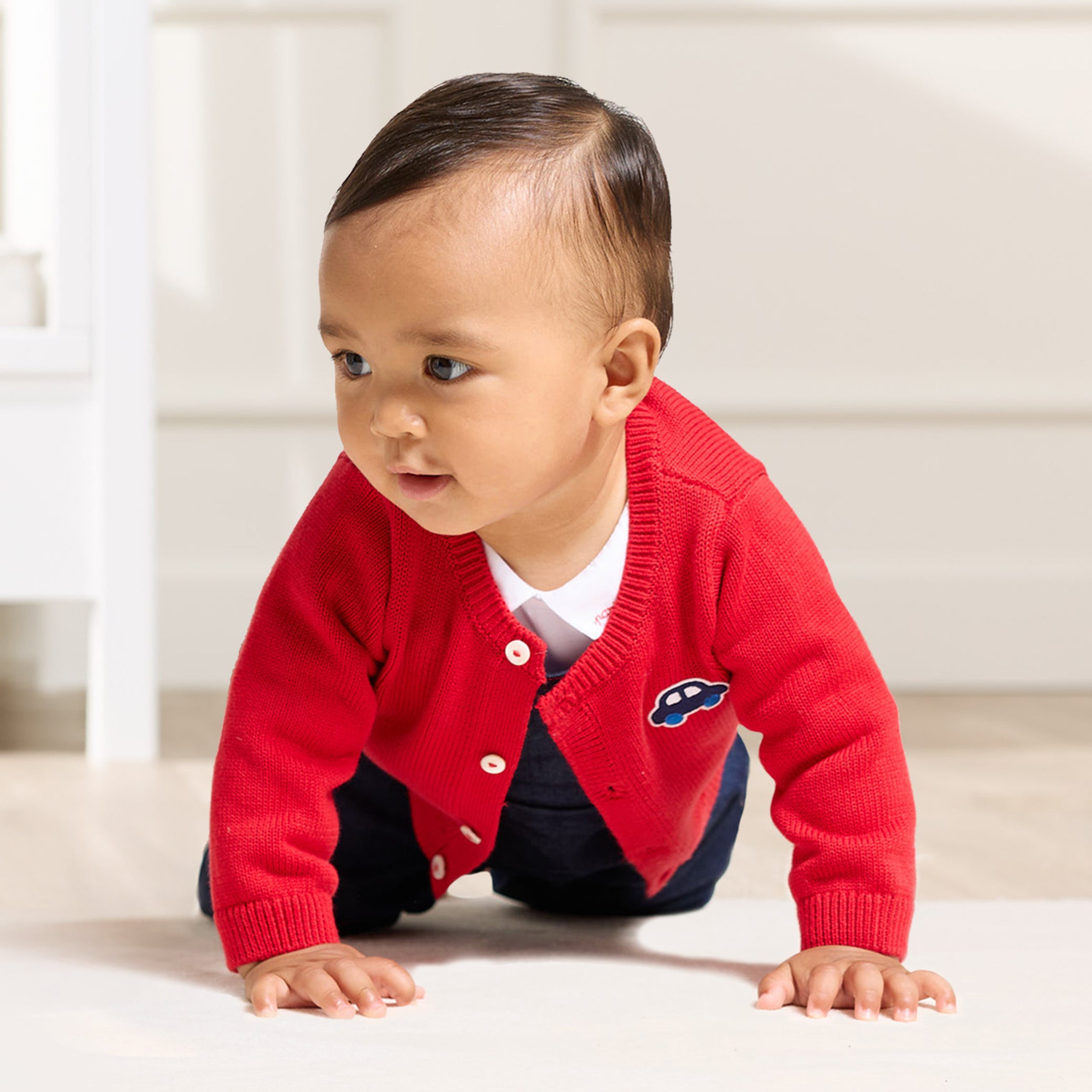 Baby boy cardigan in cotton jersey