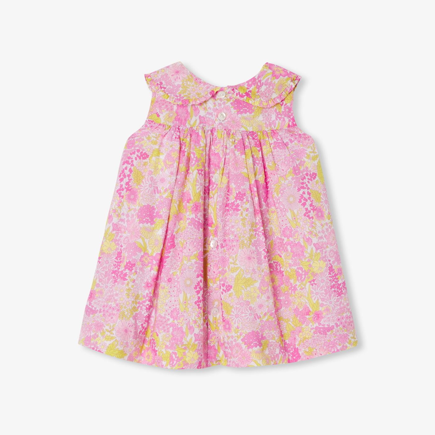 Baby girl sleeveless dress in Liberty fabric