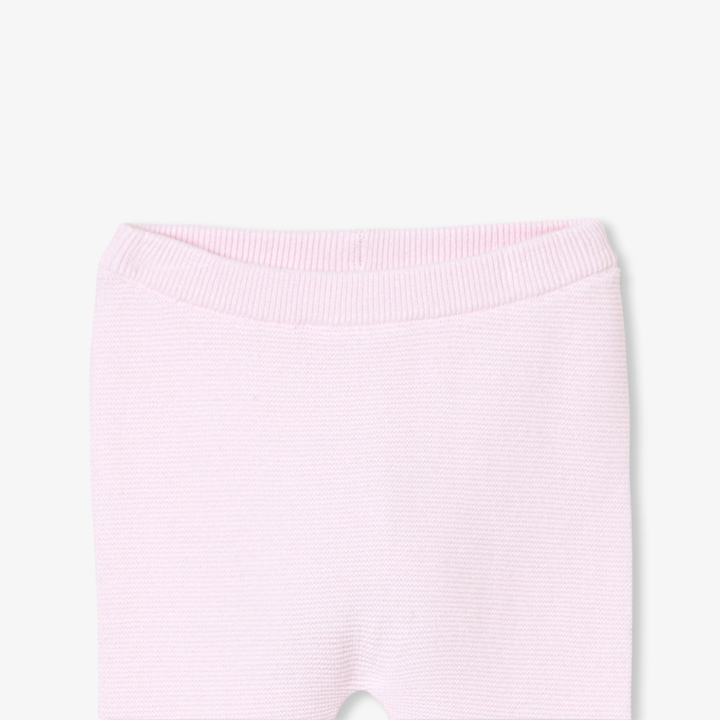 Baby girl set in garter stitch cotton