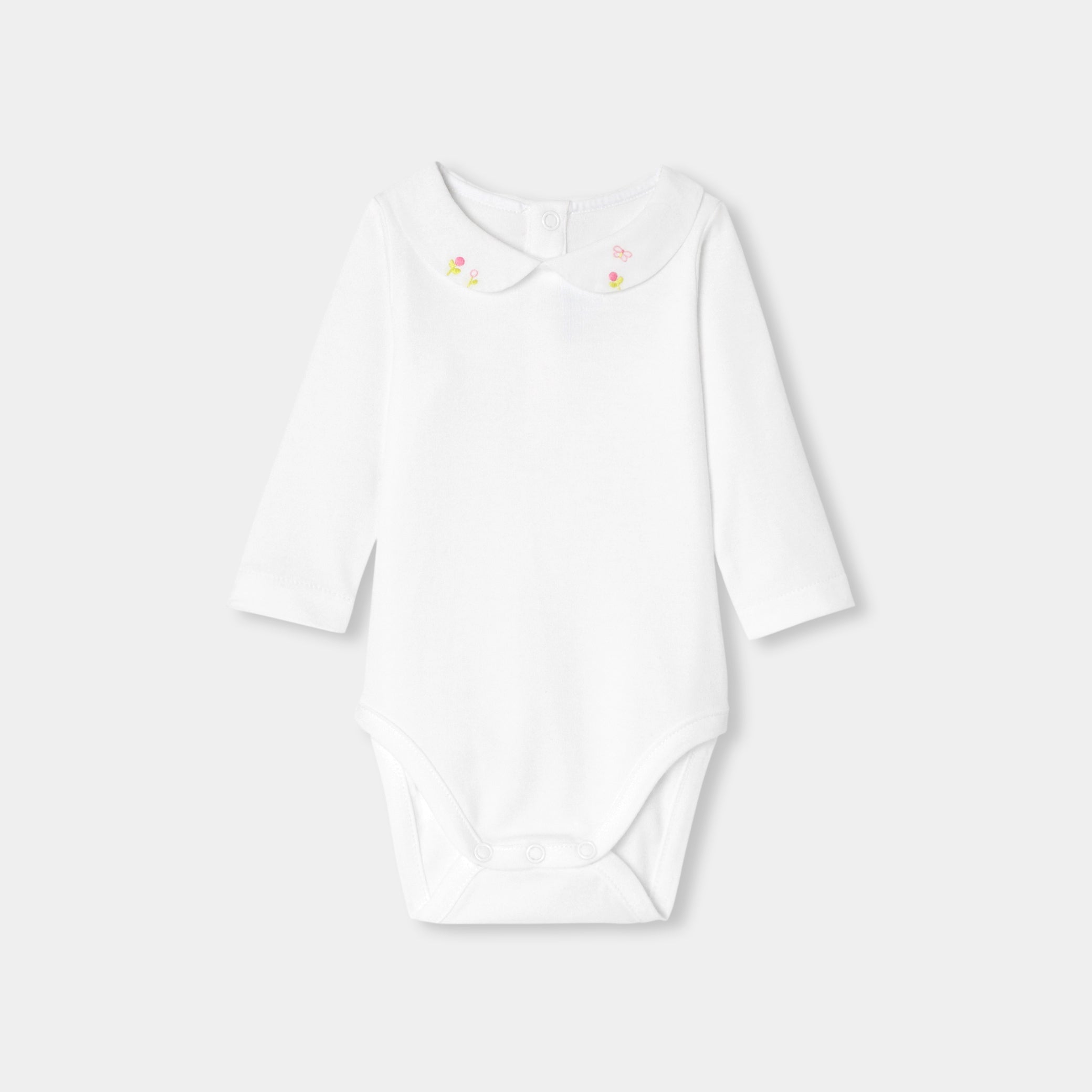 Baby girl bodysuit in cotton interlock