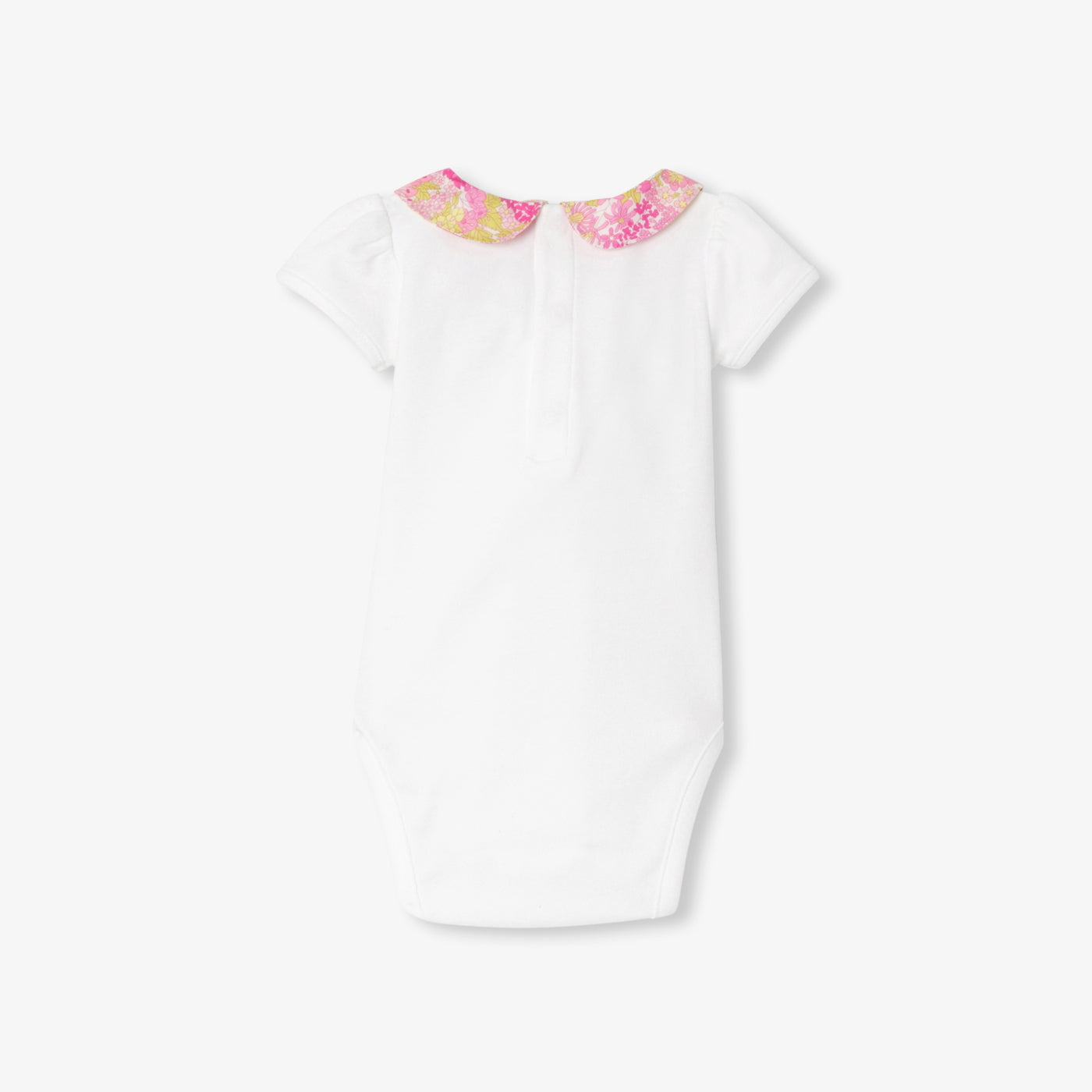 Baby girl short-sleeved cotton bodysuit