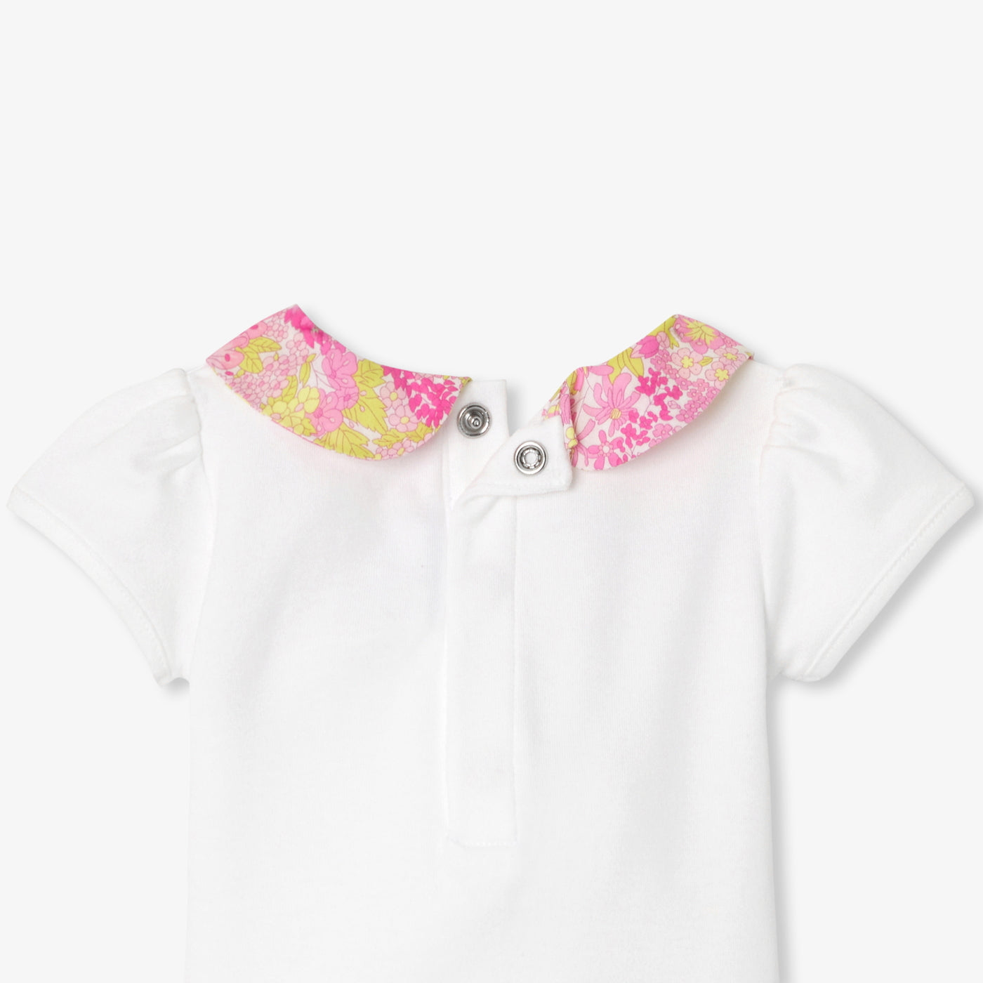 Baby girl short-sleeved cotton bodysuit