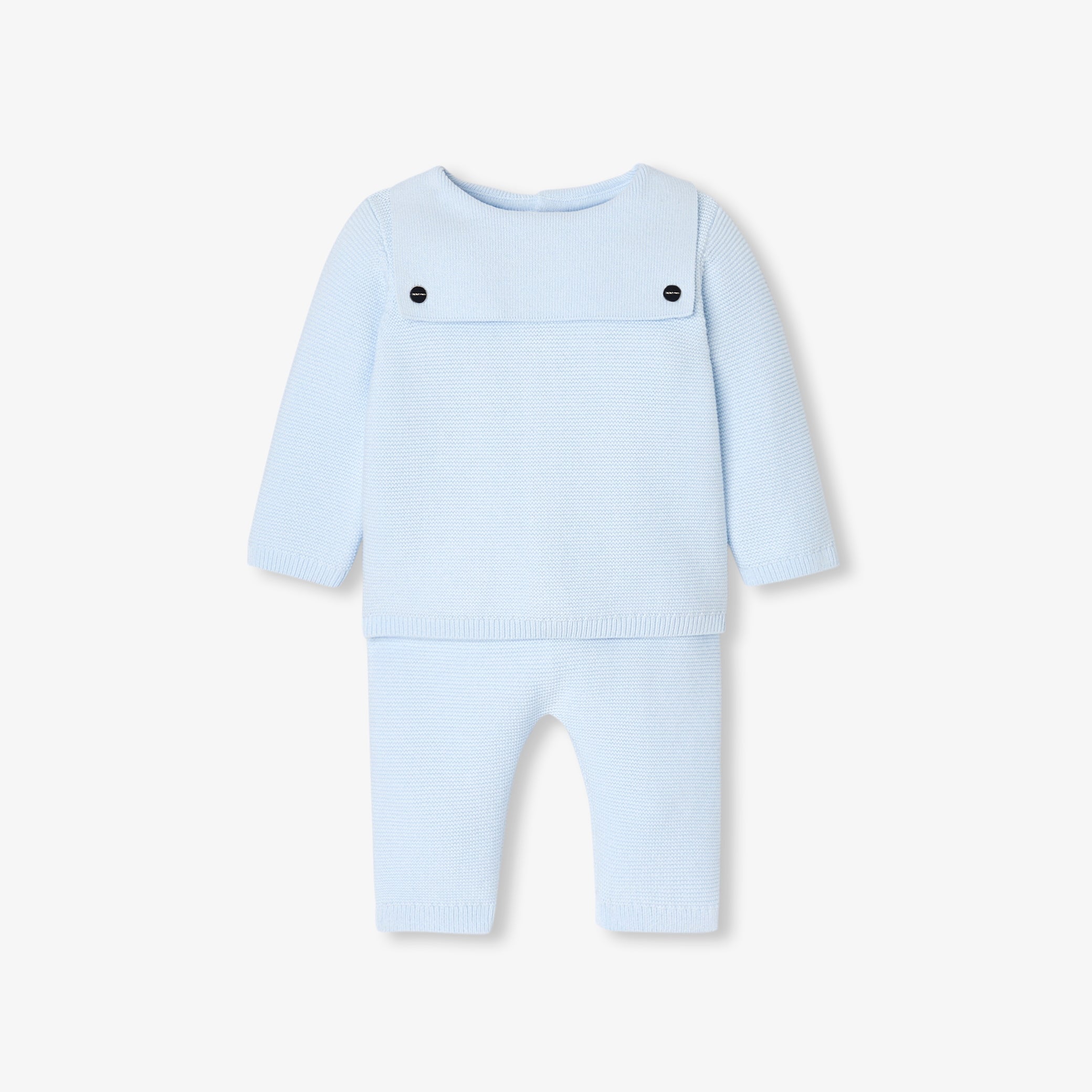 Baby boy set in garter stitch