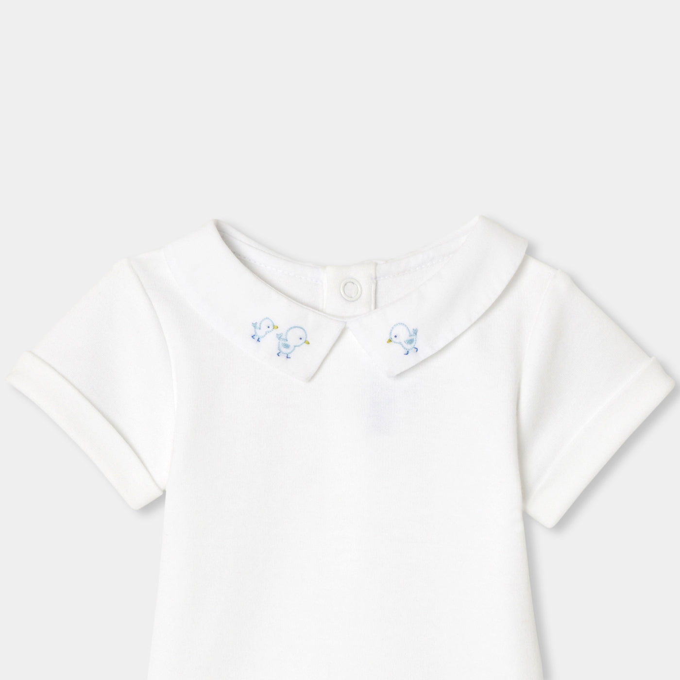 Baby boy short-sleeved cotton bodysuit