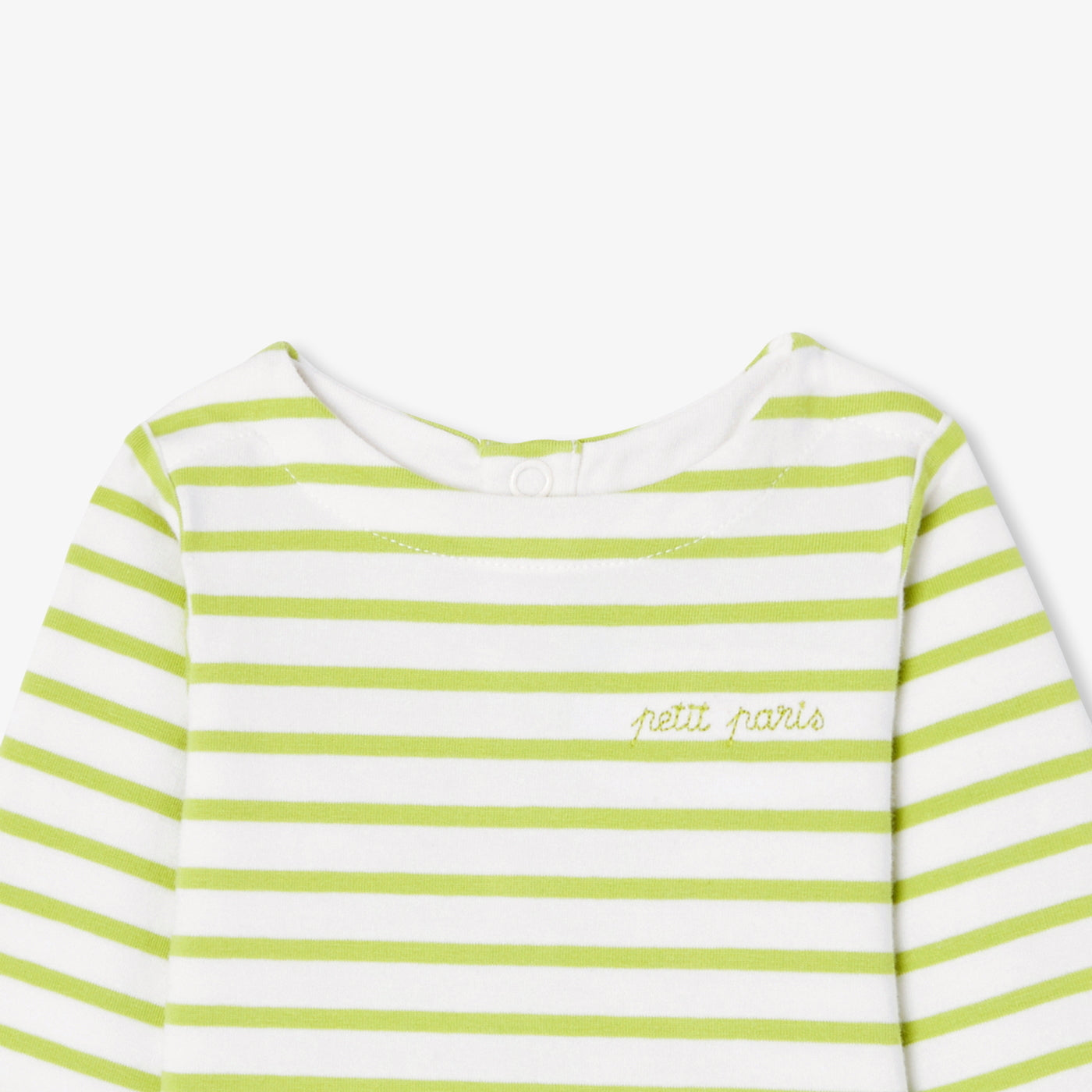 Baby striped cotton bodysuit