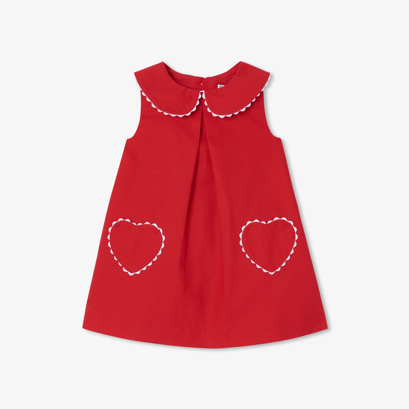 Baby girl sleeveless dress in cotton piqué