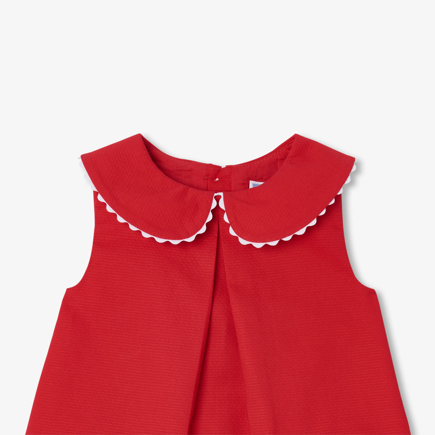Baby girl sleeveless dress in cotton piqué