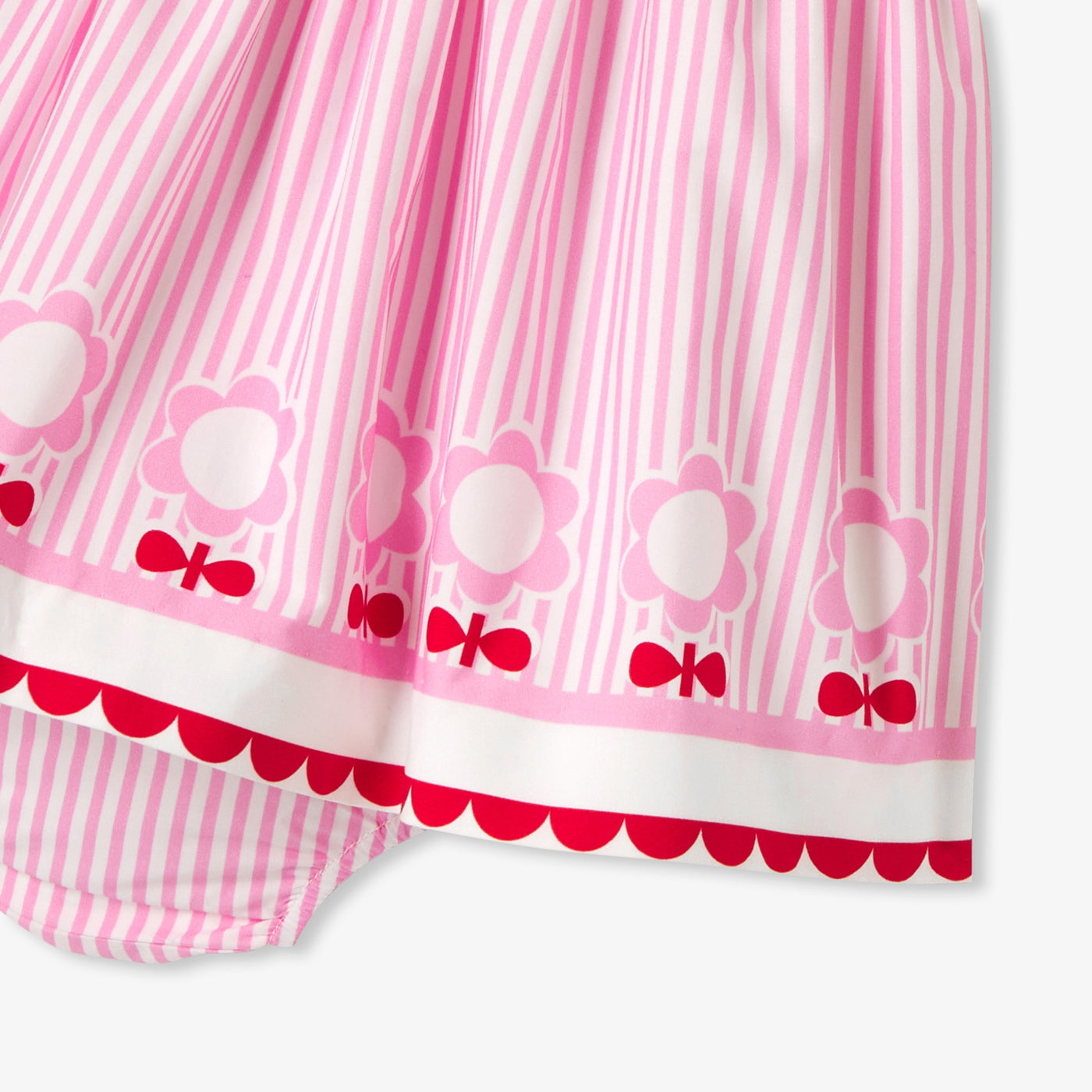 Baby girl sleeveless dress in poplin