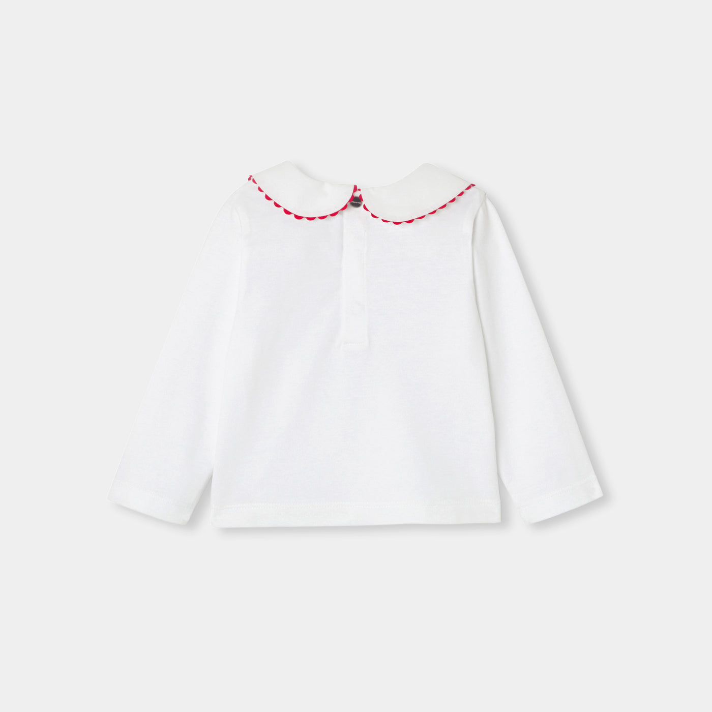 Baby girl cotton T-shirt with long sleeves