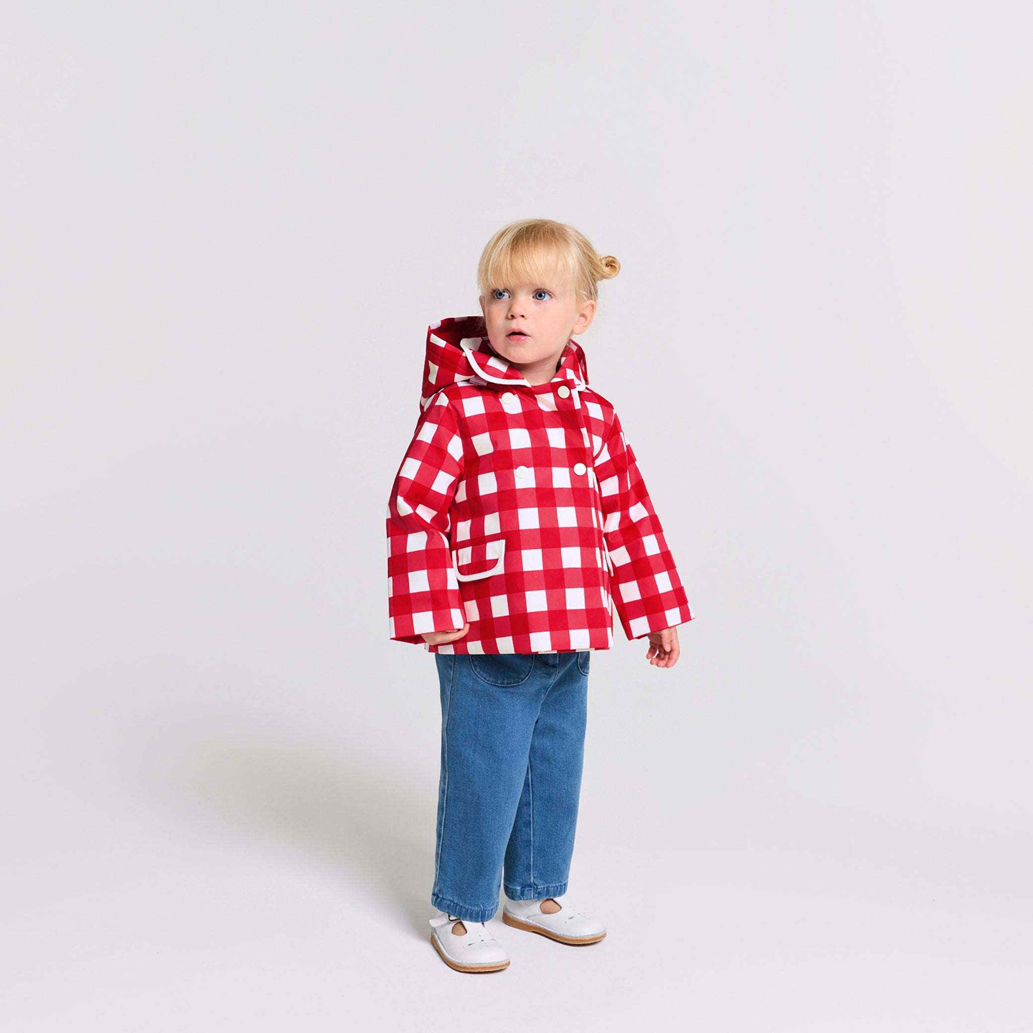 Baby girl gingham coat