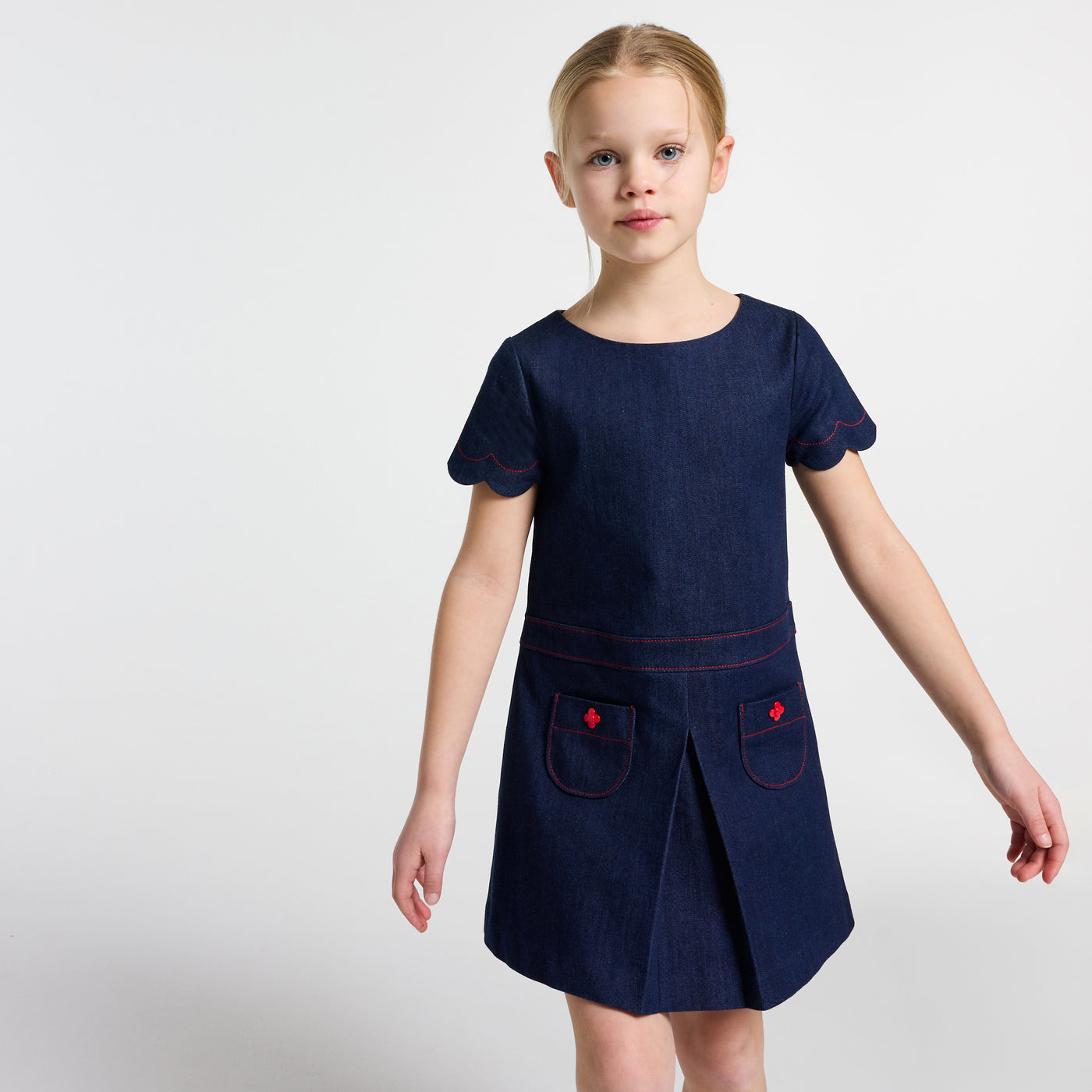 Girl raw denim dress