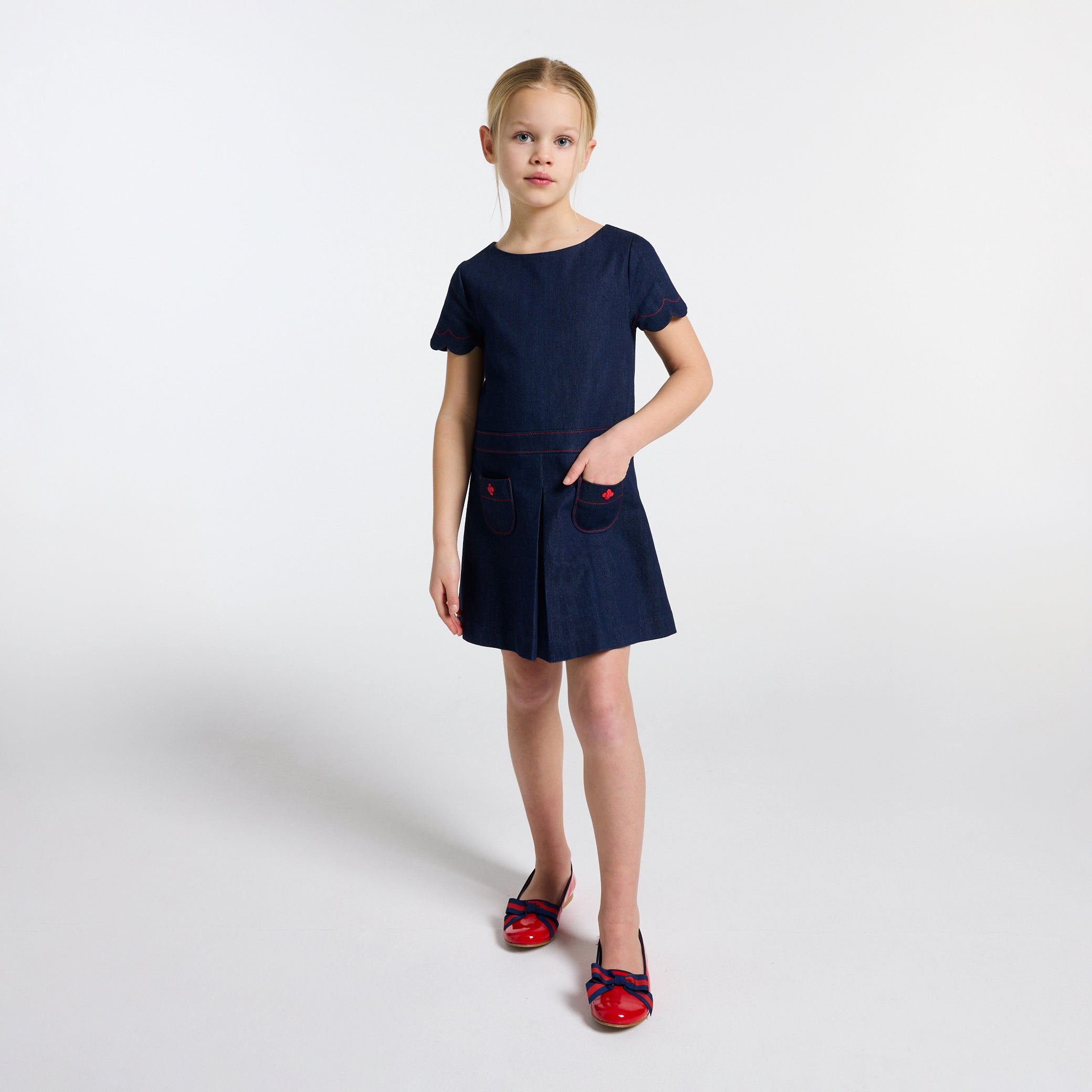 Girl raw denim dress