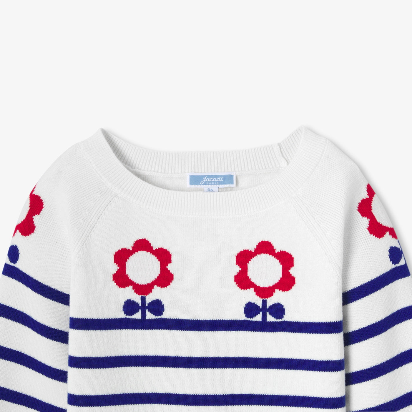 Girl jersey knit sailor sweater