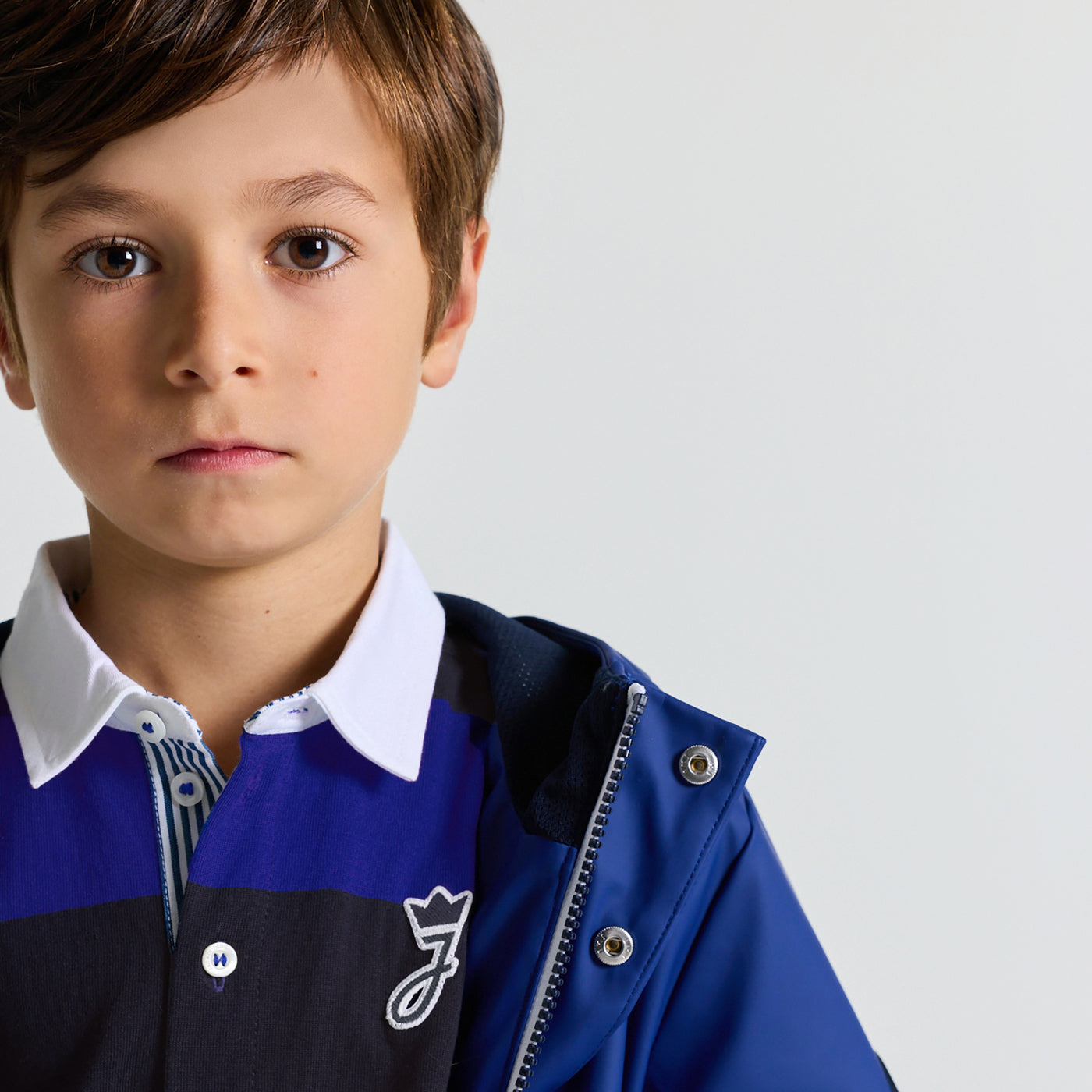 Child long-sleeved rugby polo shirt