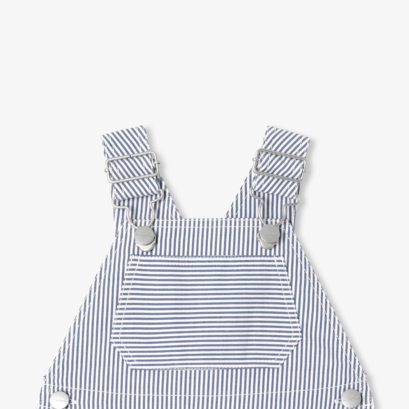 Baby dungarees in striped twill