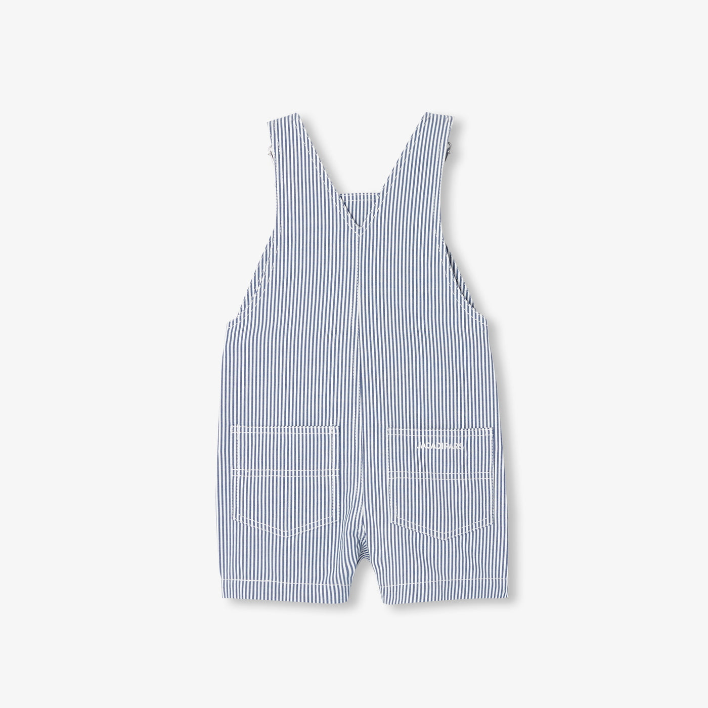 Baby boy striped twill dungaree shorts