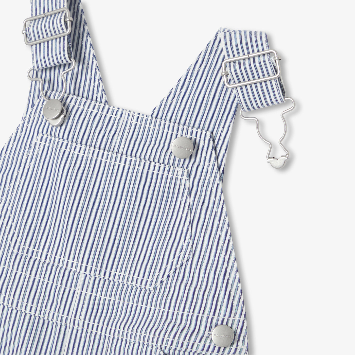 Baby boy striped twill dungaree shorts