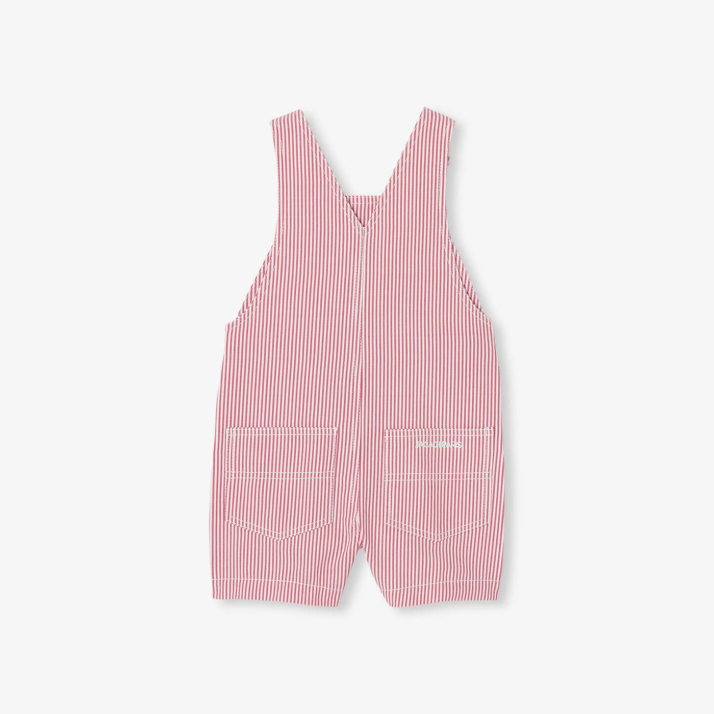 Baby boy striped twill dungaree shorts