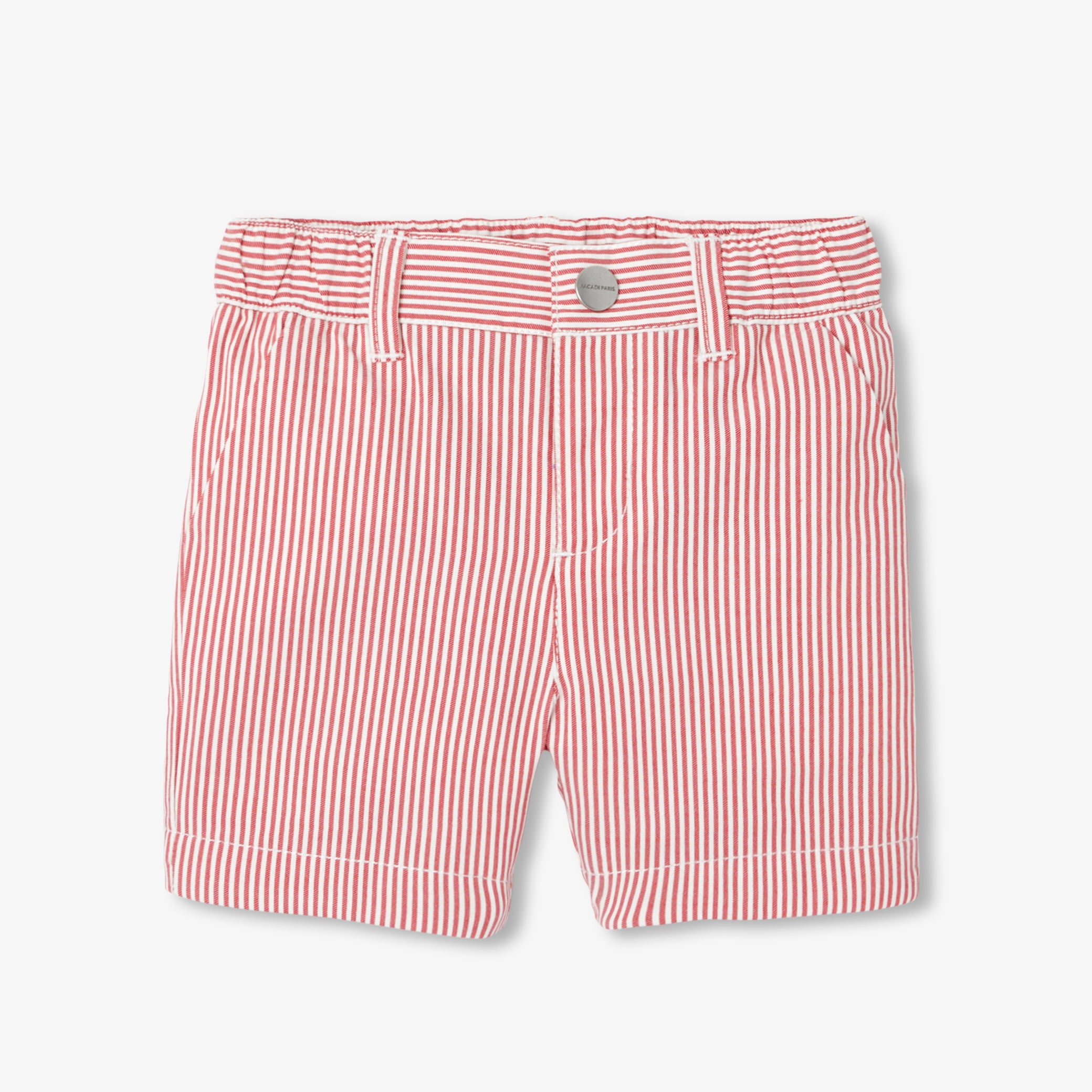 Baby boy striped twill shorts