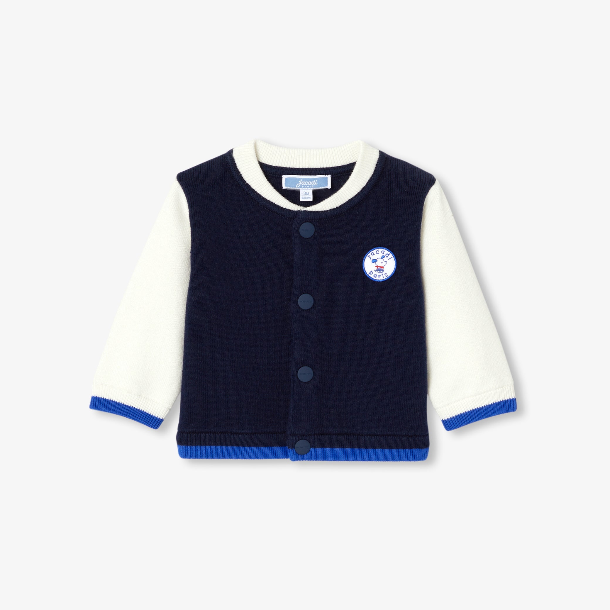 Baby boy varsity-style cardigan