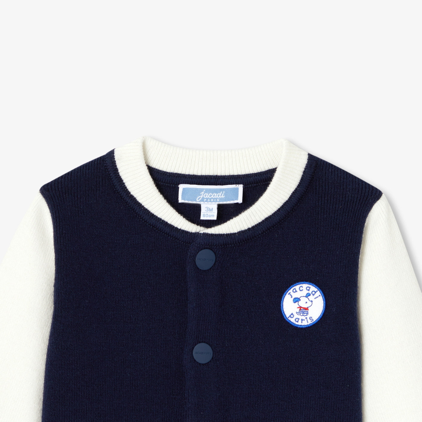 Baby boy varsity-style cardigan