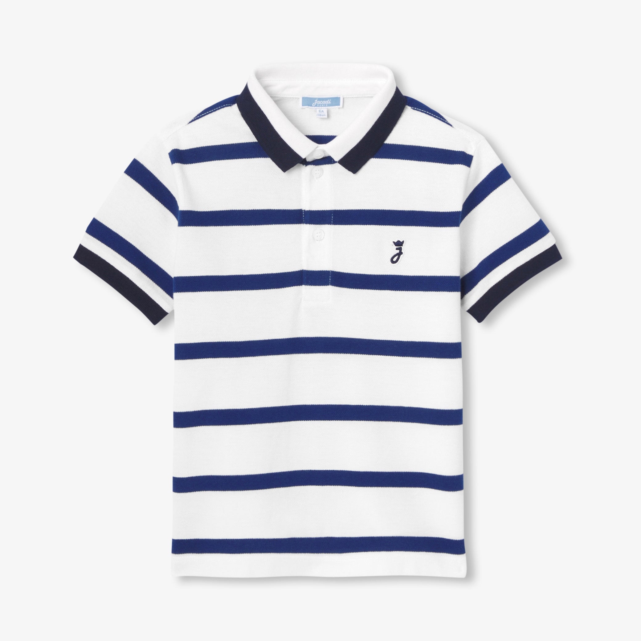 Boy striped cotton piqué polo shirt