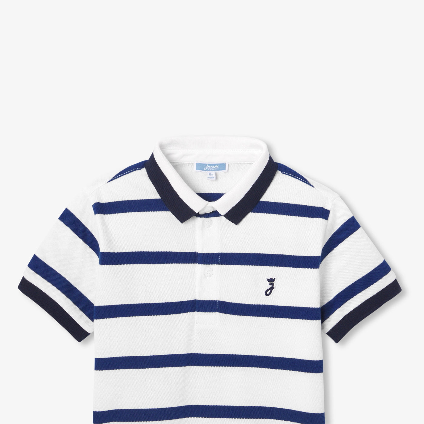 Boy striped cotton piqué polo shirt