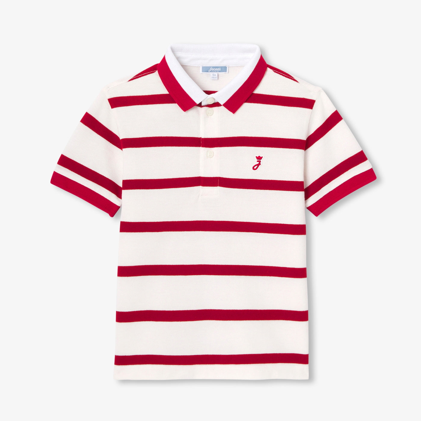 Boy striped cotton piqué polo shirt