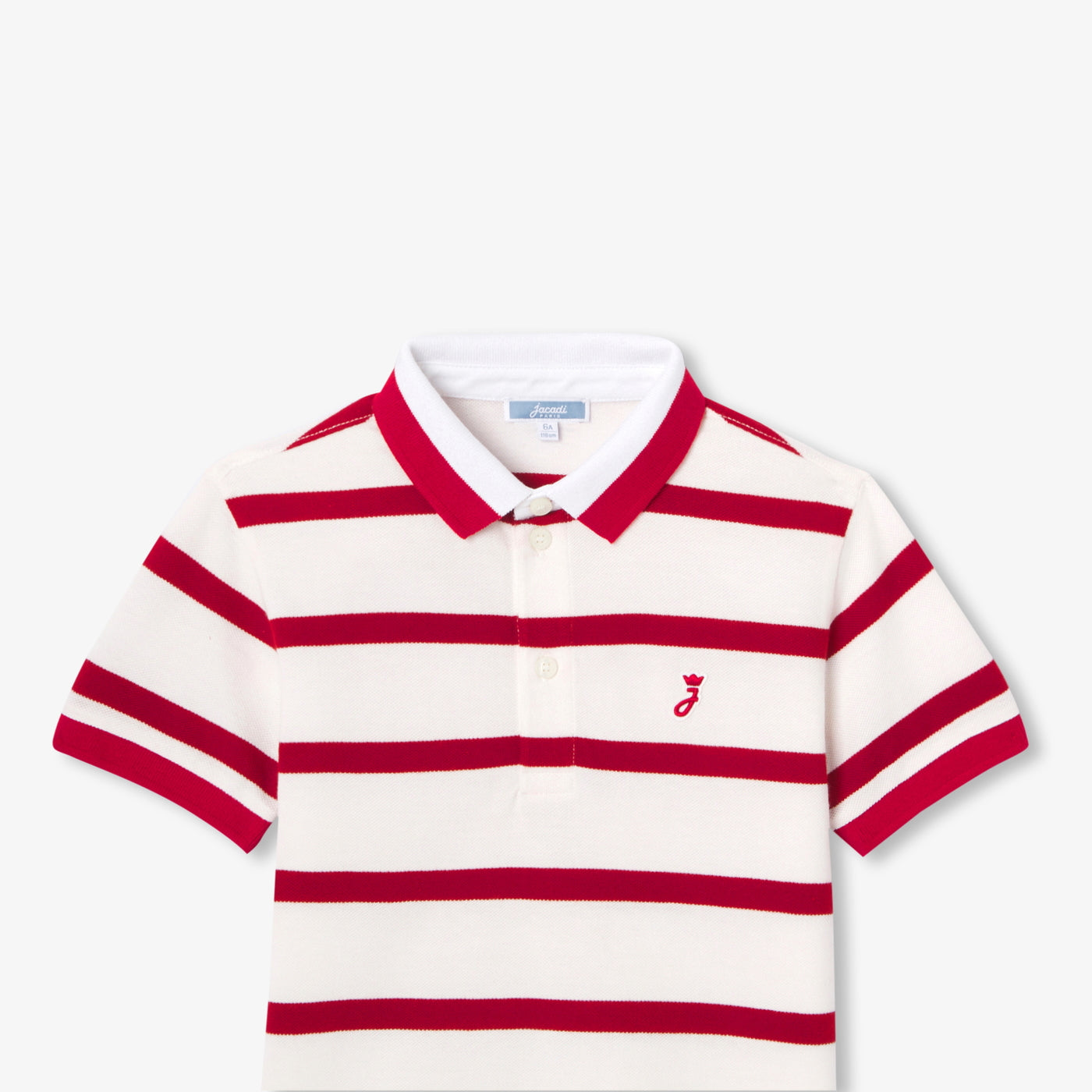 Boy striped cotton piqué polo shirt