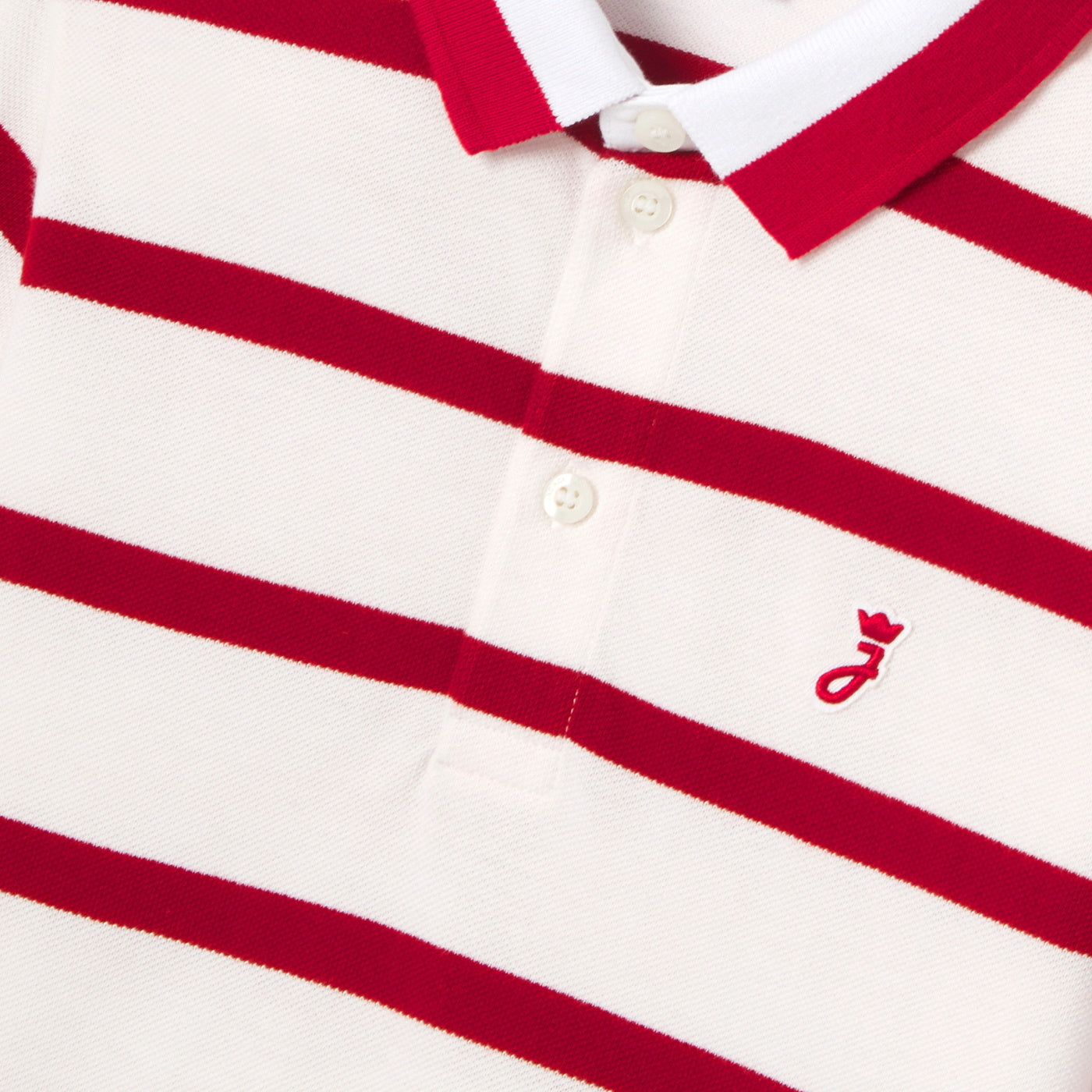 Boy striped cotton piqué polo shirt