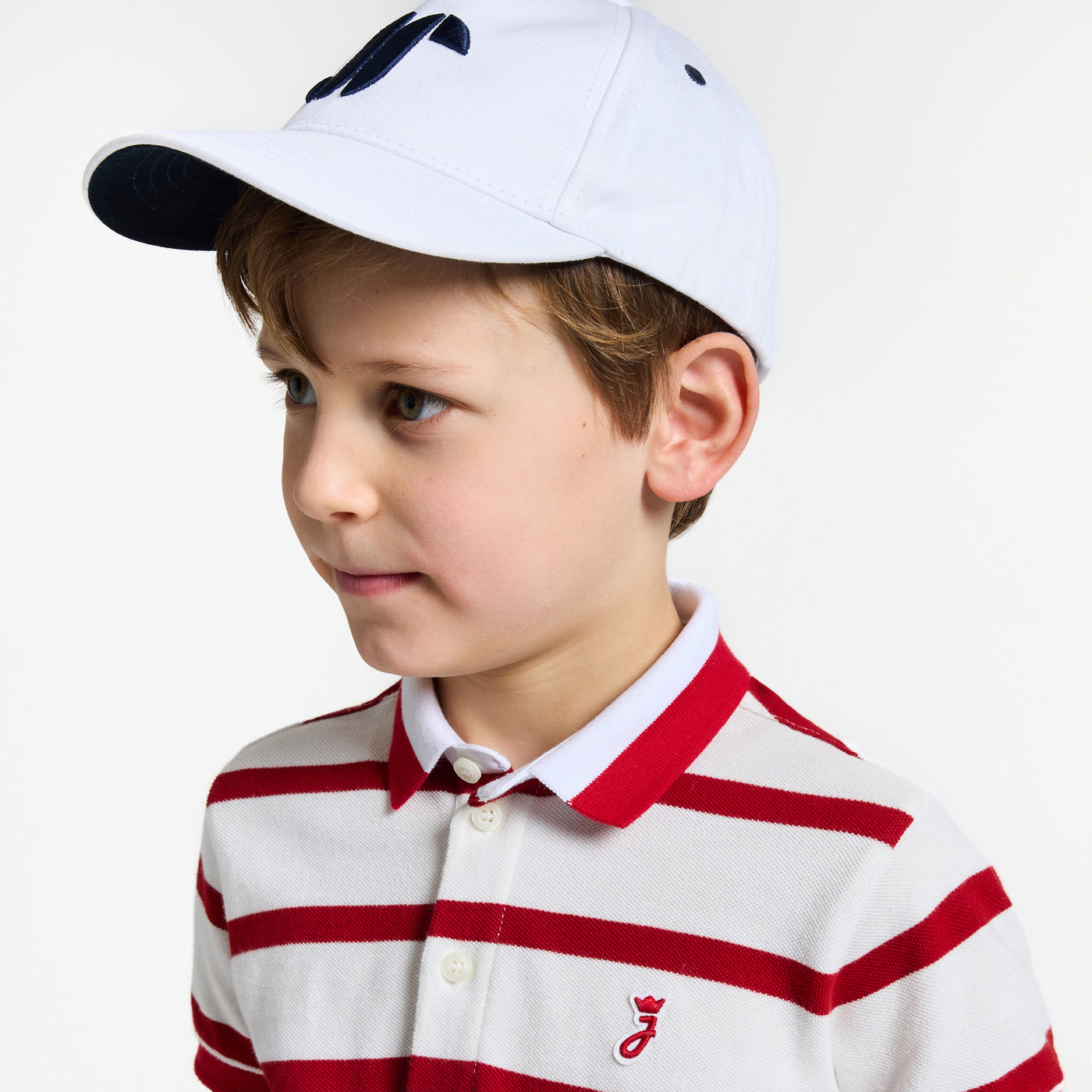 Boy striped cotton piqué polo shirt