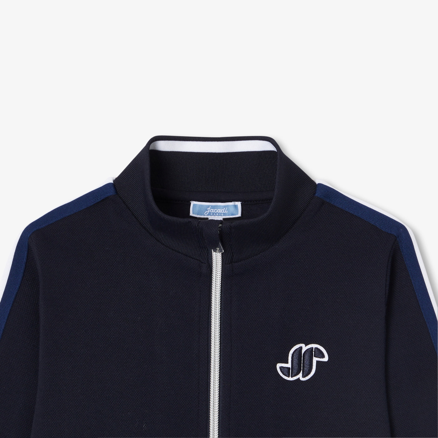 Boy double-sided piqué zip-up sweatshirt - marine jacadi